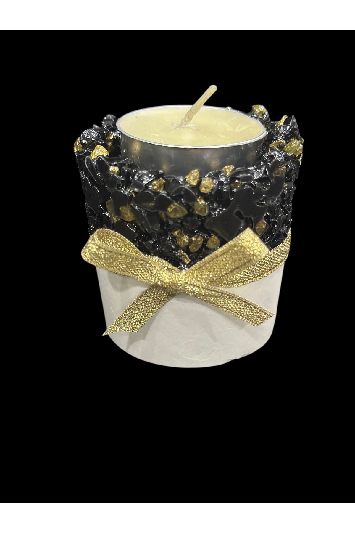 magnocandles Hediyelik Kahve yanı sunumluk dekoratif tealight mumluk 6x6 cm 2’li