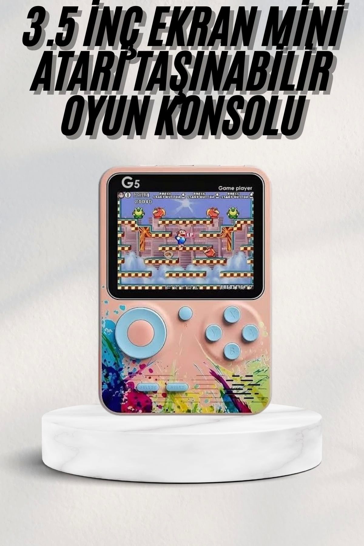 ÖYKÜ VE YİĞİT 3 İnç Ekran 500 Oyunlu Game Box Mini Taşınabilir Oyun Konsolu