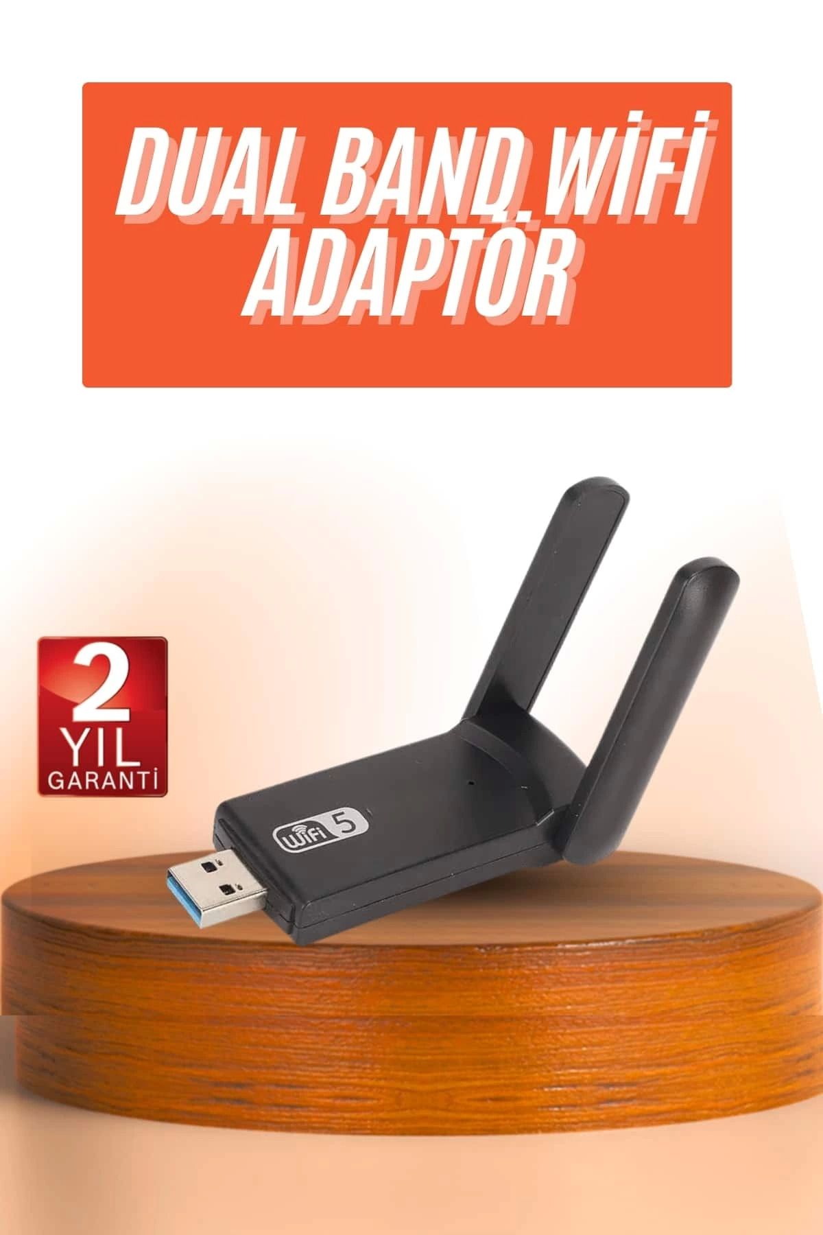 MELFSHOP Wifi Alıcı Dual Band Usb 3.0 Adaptör Kablosuz Windows 7/8/10/11
