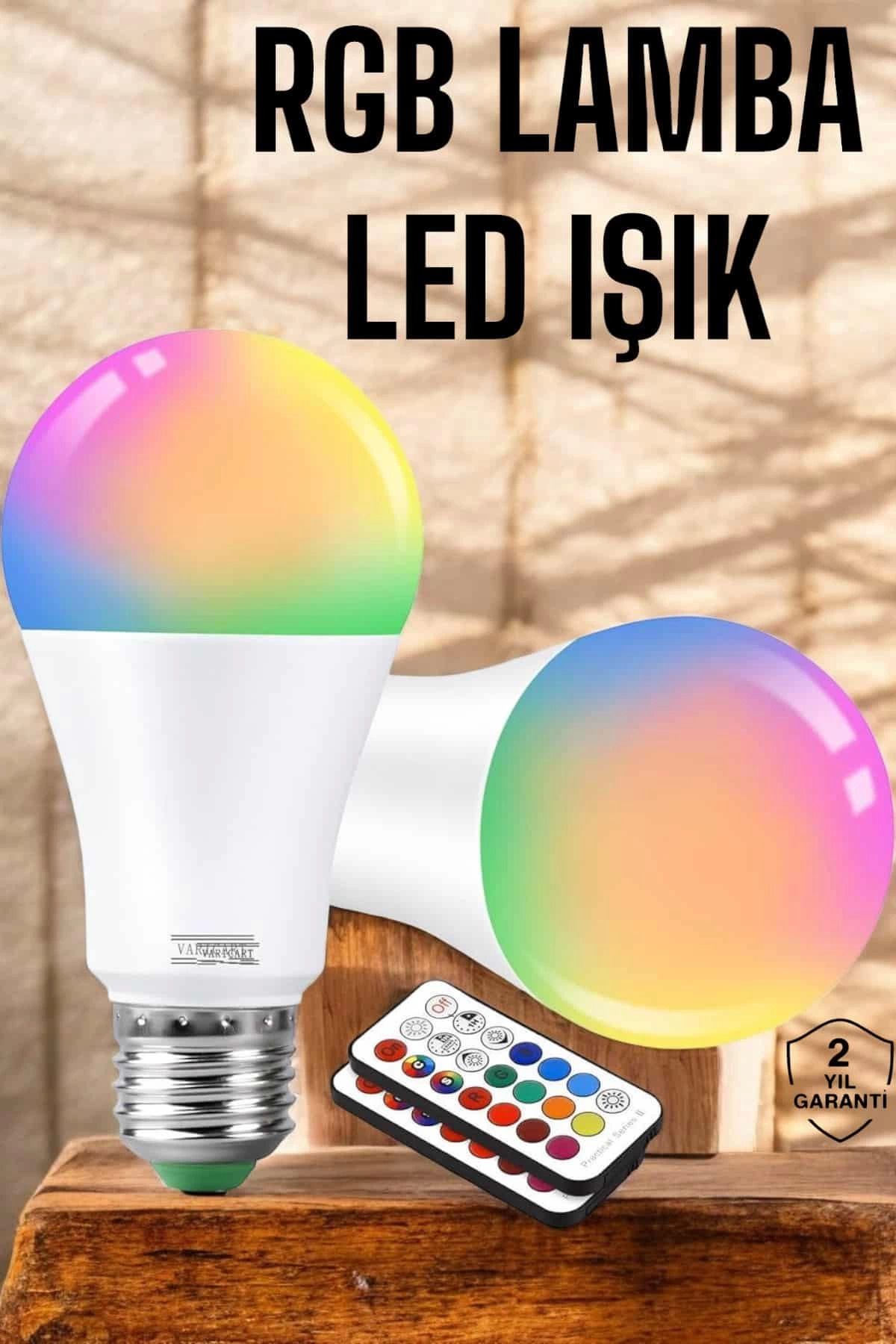 Heez RGB Led Lamba Led Işık Ampul Renk Değiştirebilen 100 Watt