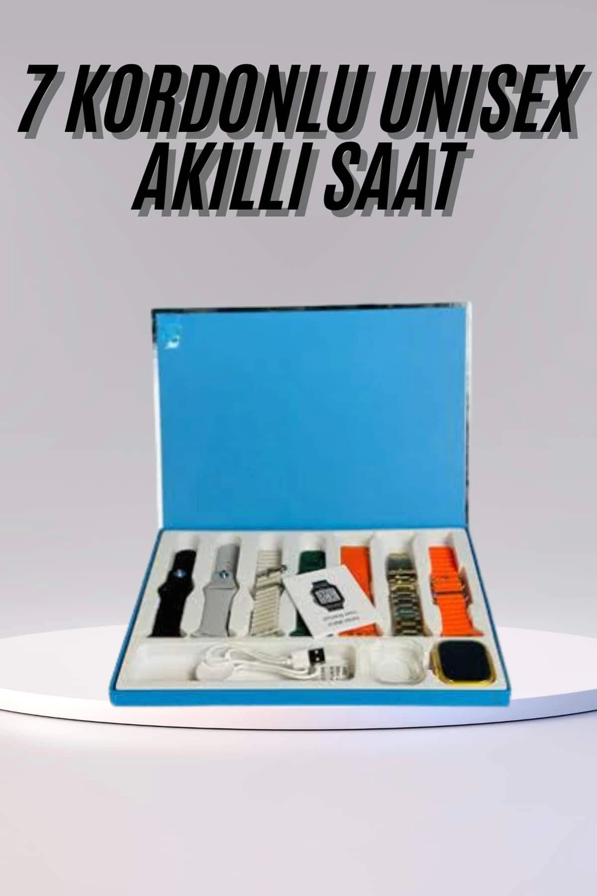 MELFSHOP Akıllı Saat Unisex Akıllı Saat Çoklu Kordon Seçeneği Çelik Kordon Plastik Kordon