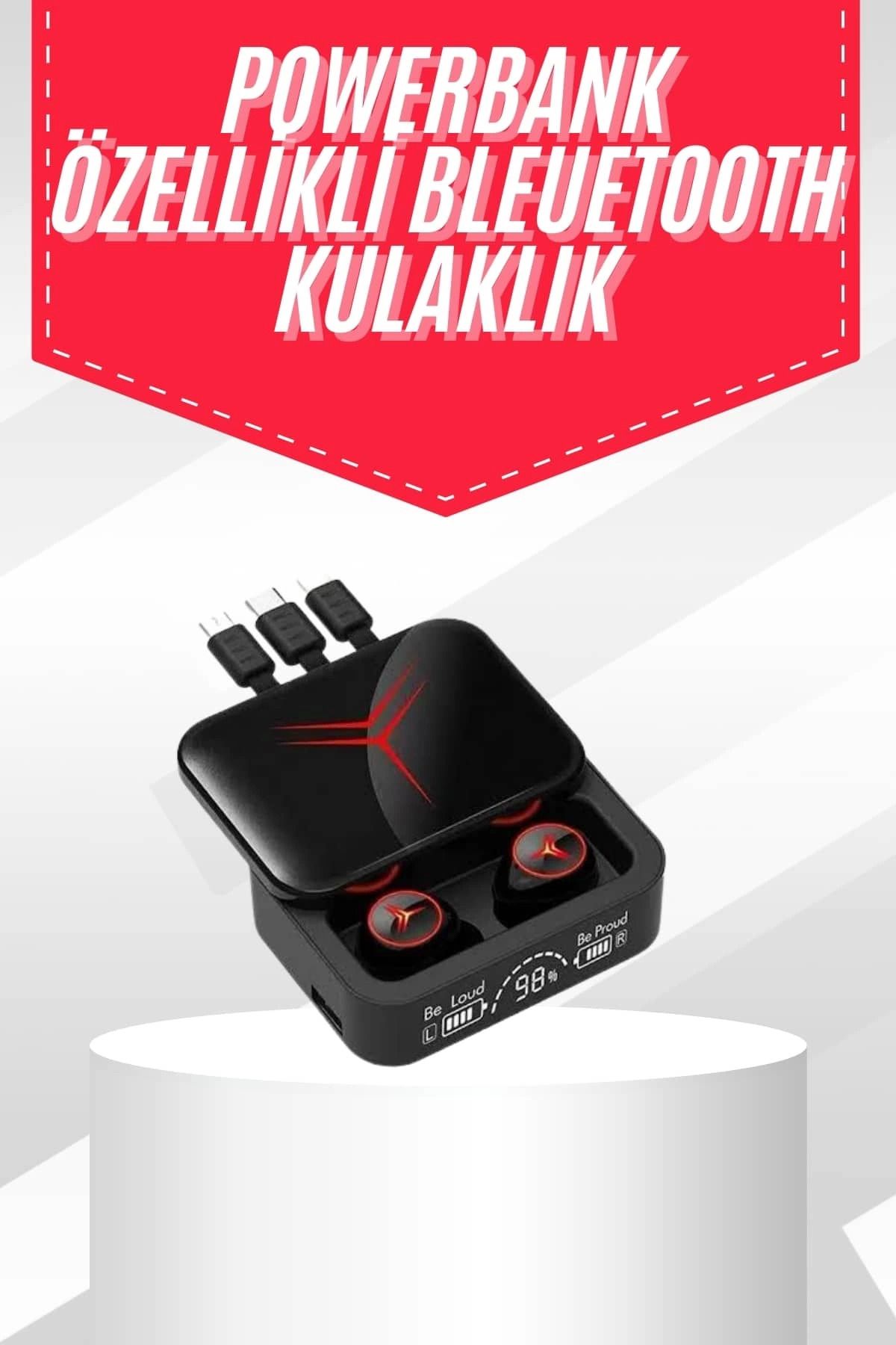 Heez Tws Powerbank Kutulu Dijital Göstergeli Bluetooth Kulaklık Kablosuz Kulakiçi Kulaklık