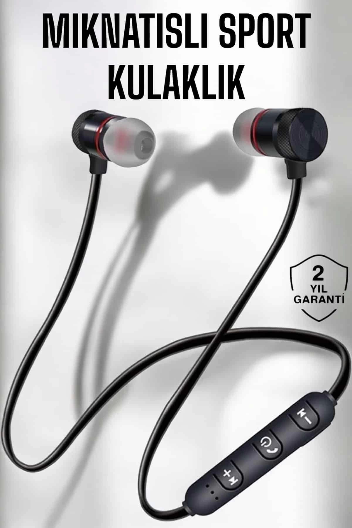 Heez Kablolu Mıknatıslı Sport Kulaklık Bluetooth Bağlantılı