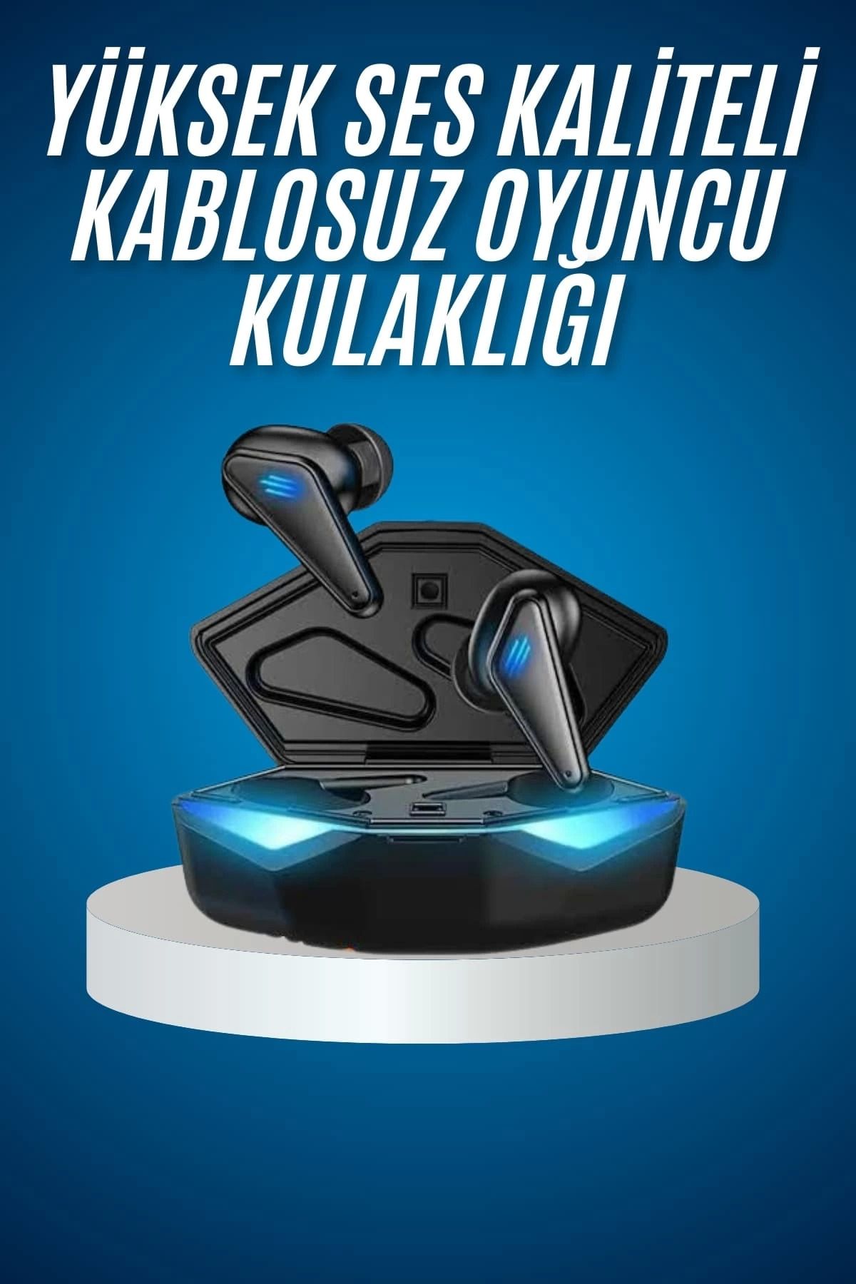 Heez Bluetooth Kulaklık Oyuncu Kulaklığı RGB Işıklı Oyunlarda Düşük Gecikme