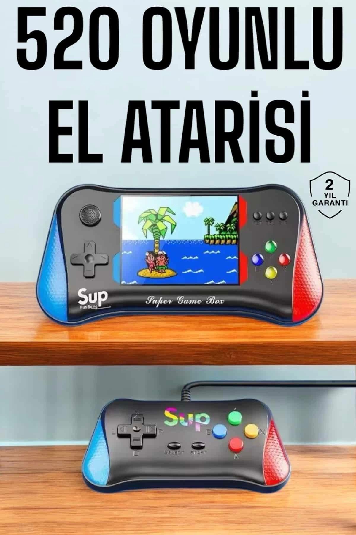 ÖYKÜ VE YİĞİT Retro 500 Oyunlu Nostaljik Oyunlu El Atari Gamebox Oyun Konsolu Çift Destekli