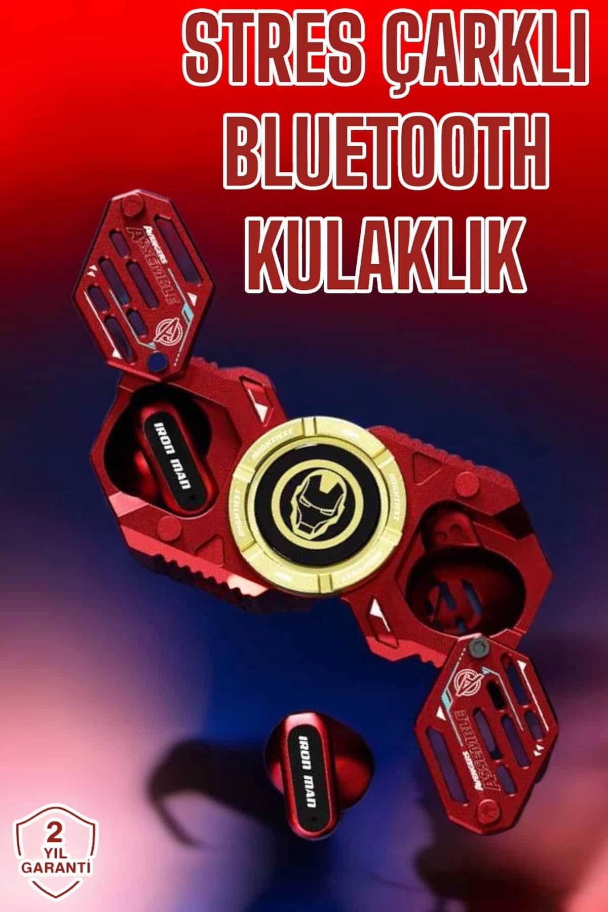 MELFSHOP Bluetooth Kulaklık Stres Çarklı Döndürülebilir Uzun Şarj Süreli Oyuncu Kulaklığı