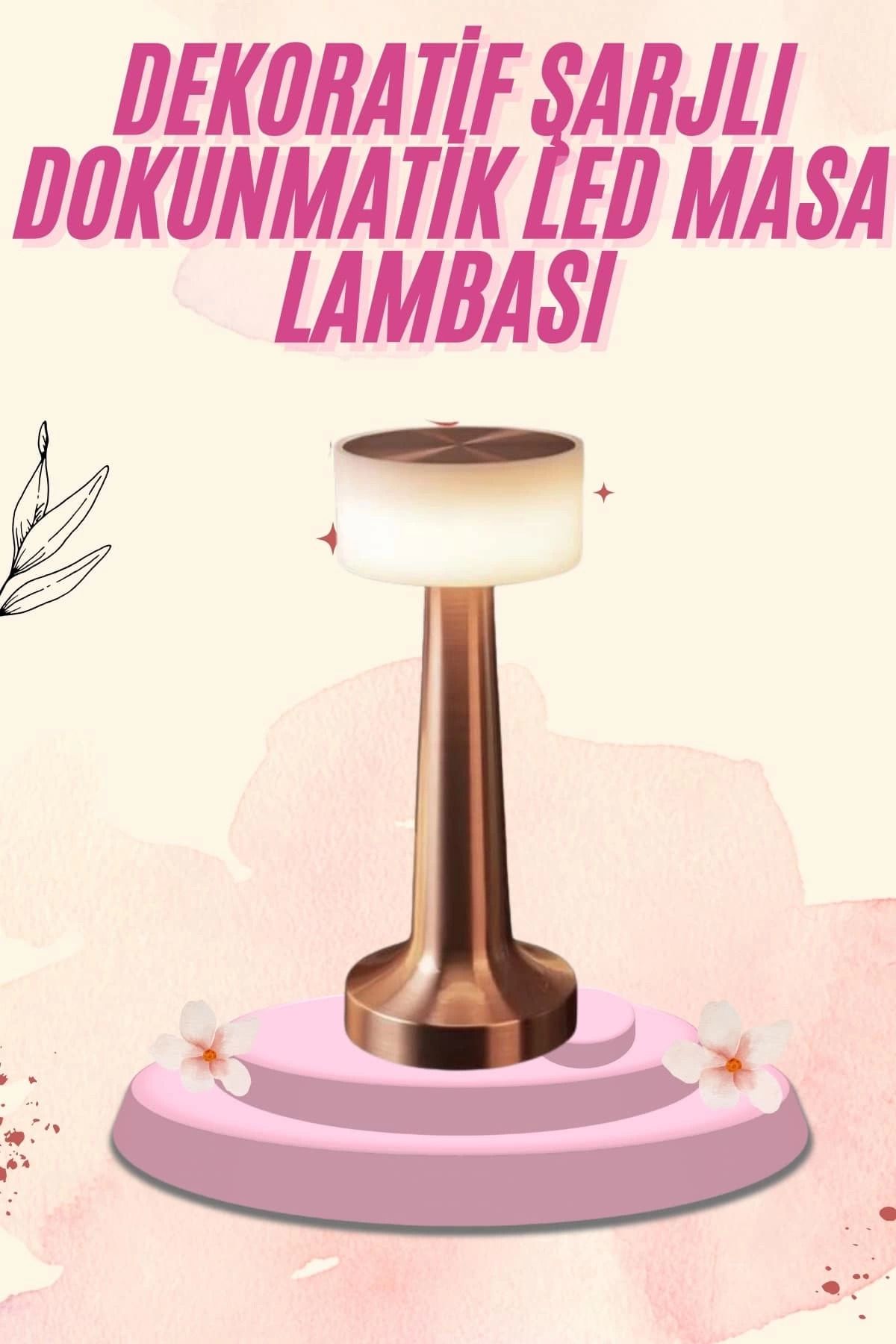 MELFSHOP Dekoratif Masa Lambası Dokunmatik Renk Değiştirebilen Gece Lambası