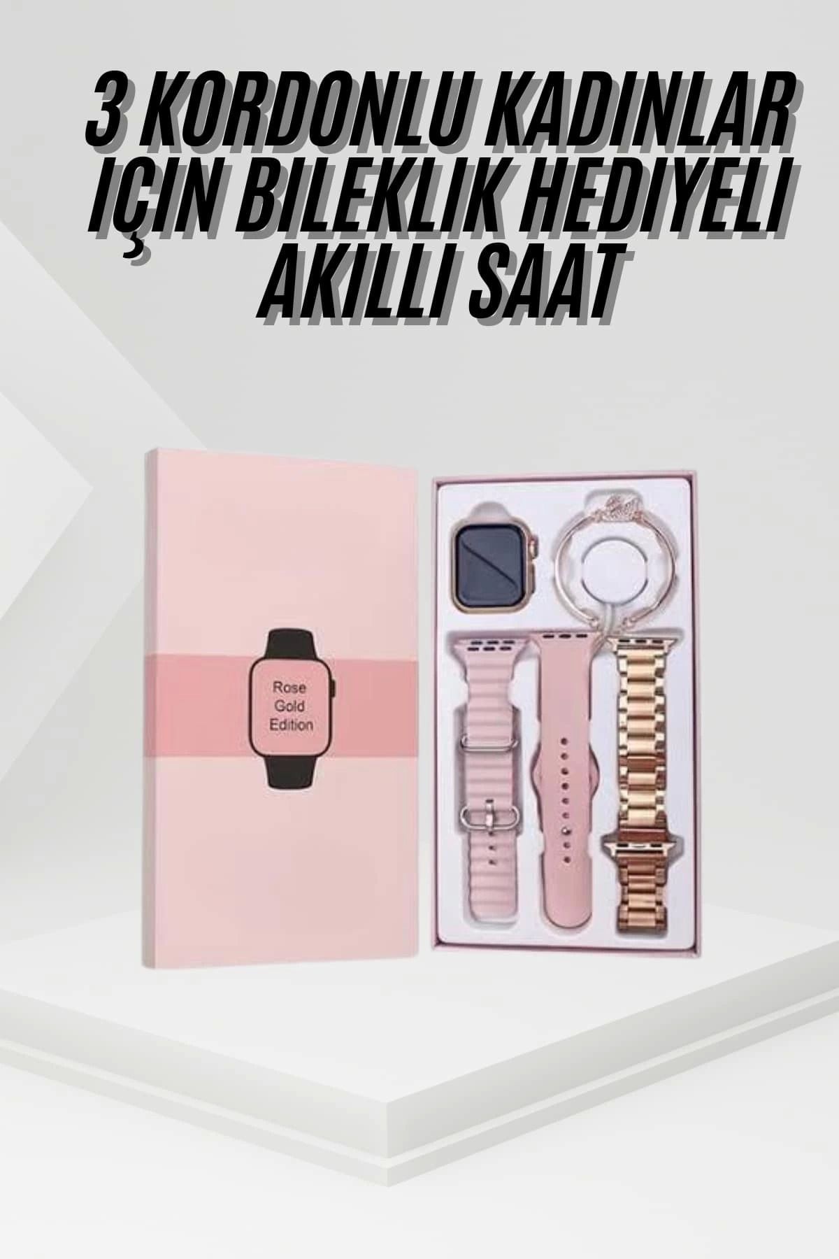 MELFSHOP Yeni Nesil Kadın Akıllı Saat Rose Gold Android ve İos Uyumlu
