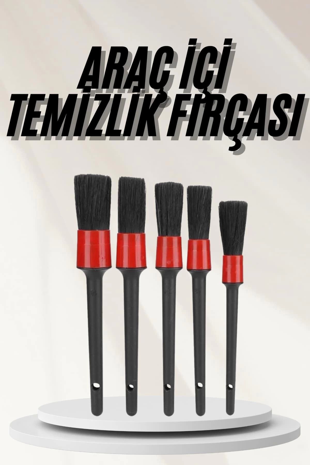 Heez Araç İçi Led Aksesuar 5 Farklı Detaylı Araba Temizlik Fırçası Oto Temizleme Fırçası