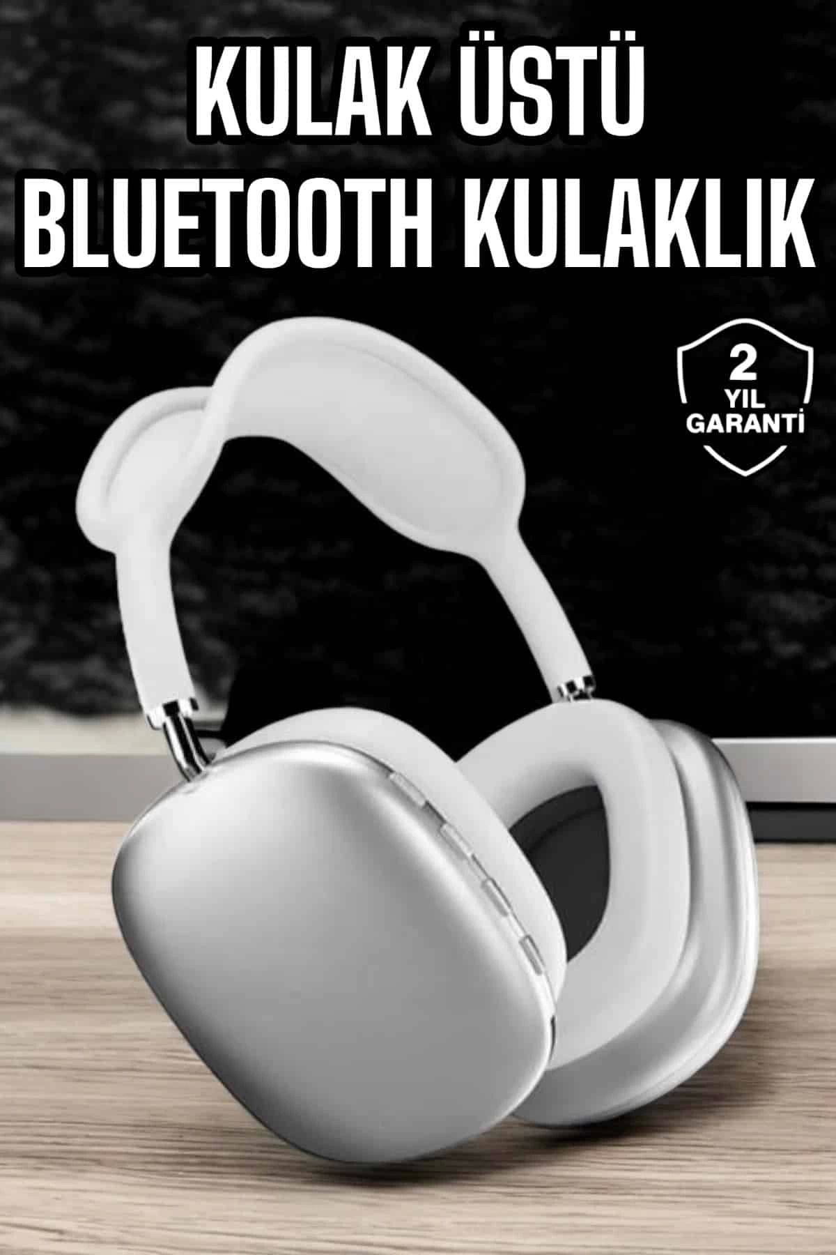 MELFSHOP P9 Air Max Kablosuz 5.0 Mikrofonlu Bluetooth Kulaklık Beyaz Yüksek Ses Kaliteli
