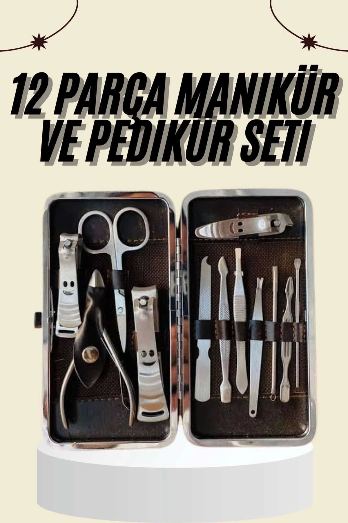 ÖYKÜ VE YİĞİT Tırnak Bakımı Tırnak Makası Profesyonel 12 Parça El Ayak Manikür Pedikür Seti