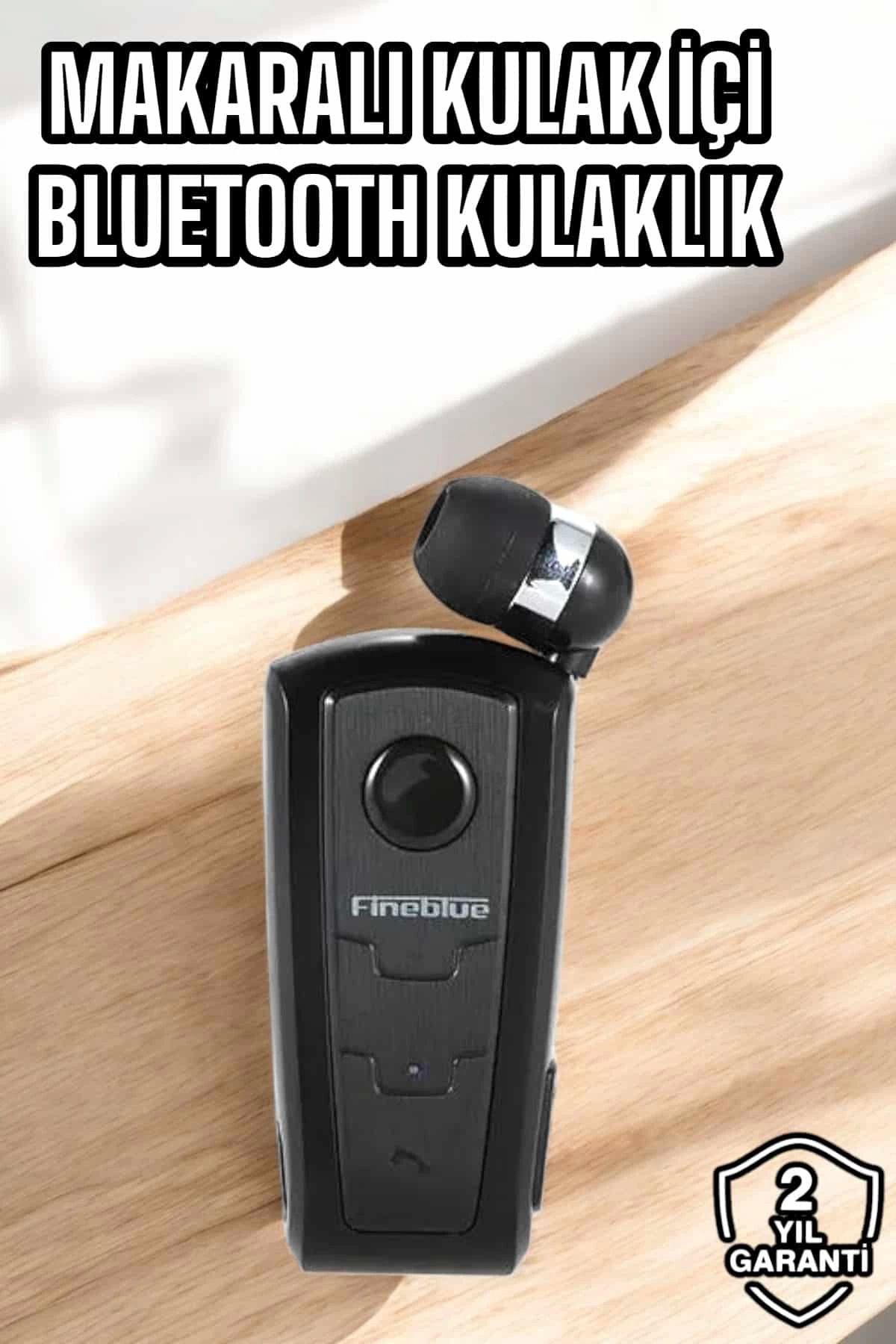 MELFSHOP Tüm Telefonlara Uyumlu Mikrofonlu Titreşimli Makaralı Bluetooth Kulakiçi Kulaklık