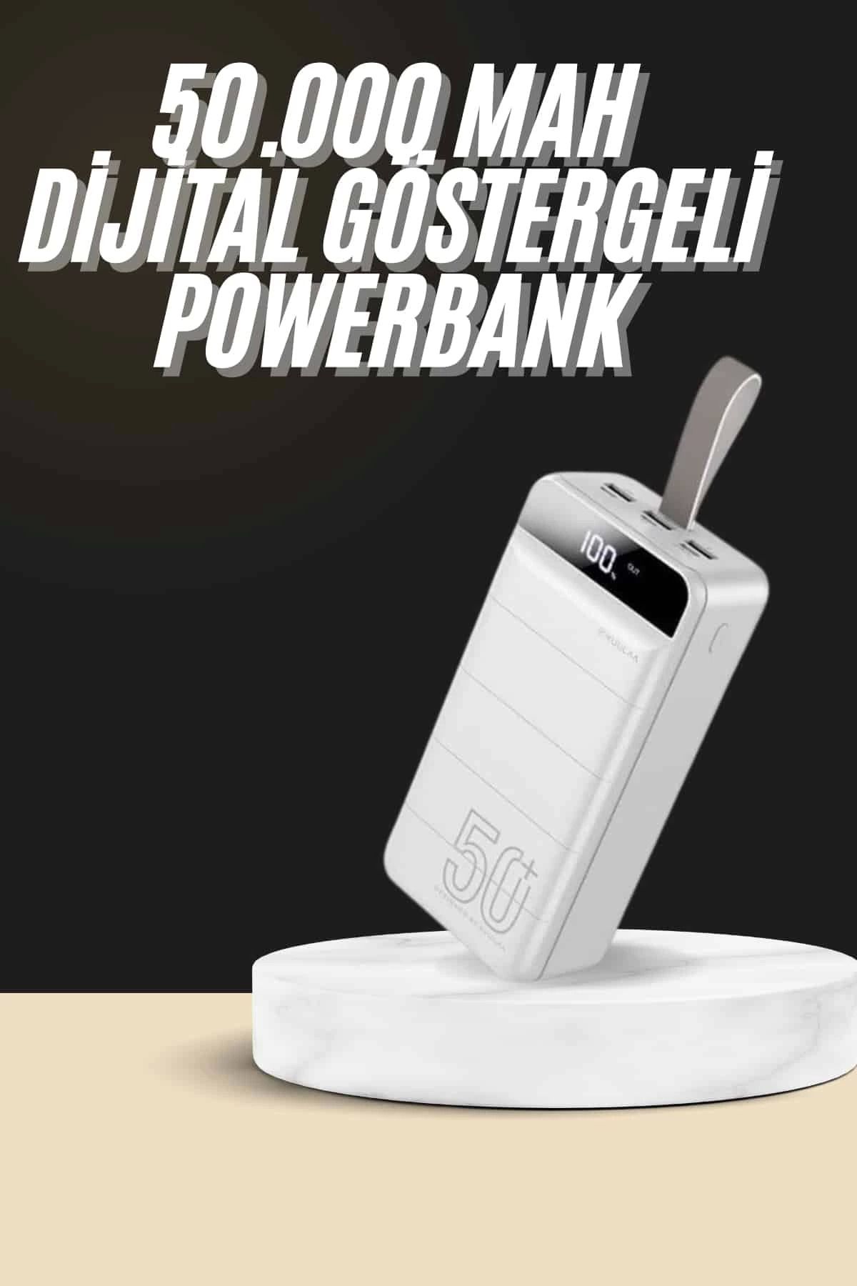 Heez Hızlı Taşınabilir 50.000 Mah Powerbank Led Ekran Android ve İOS Uyumlu