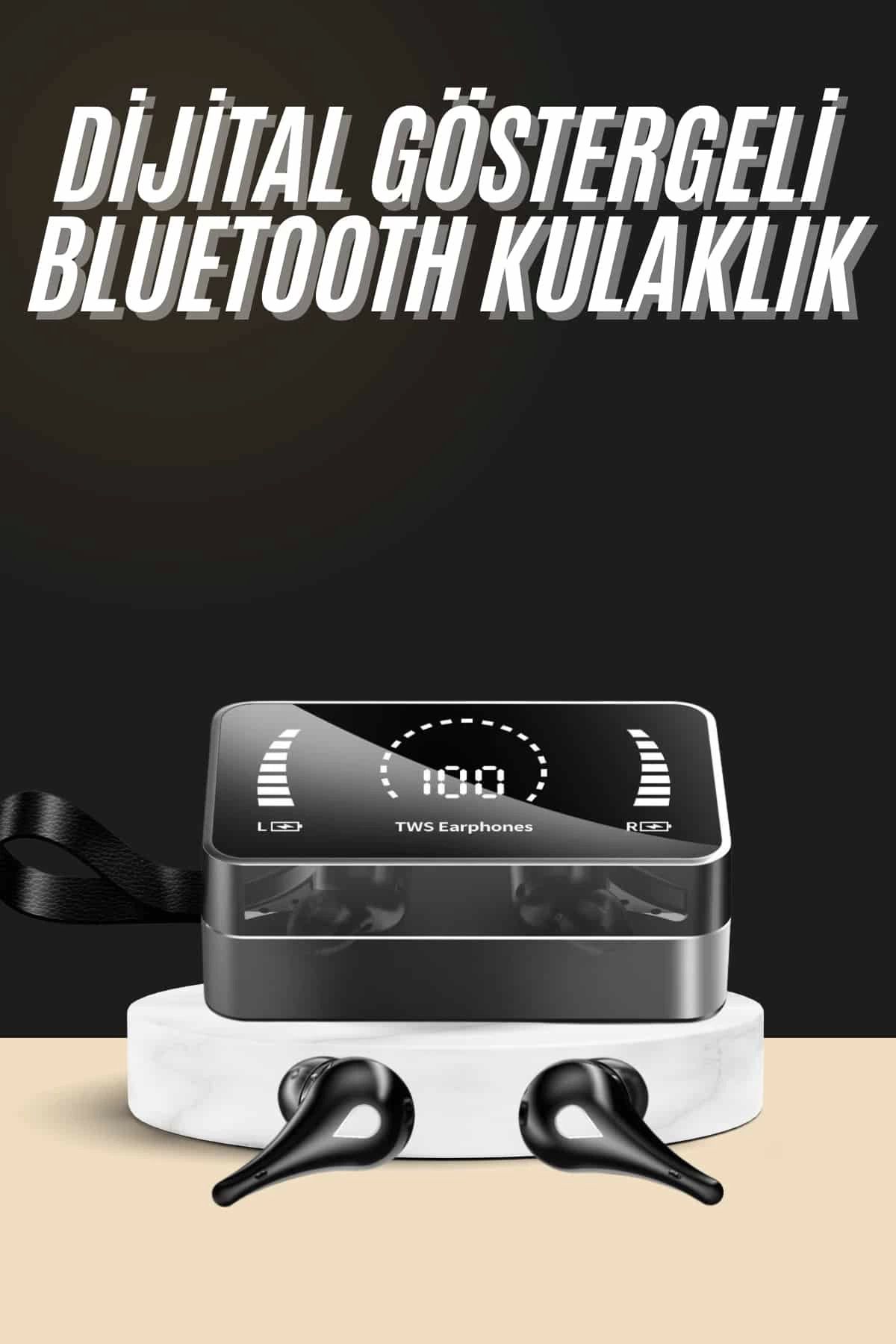 Heez Bluetooth Kulaklık Anc Özelliği Powerbank Özelliği Aynalı Dijital Göstergeli