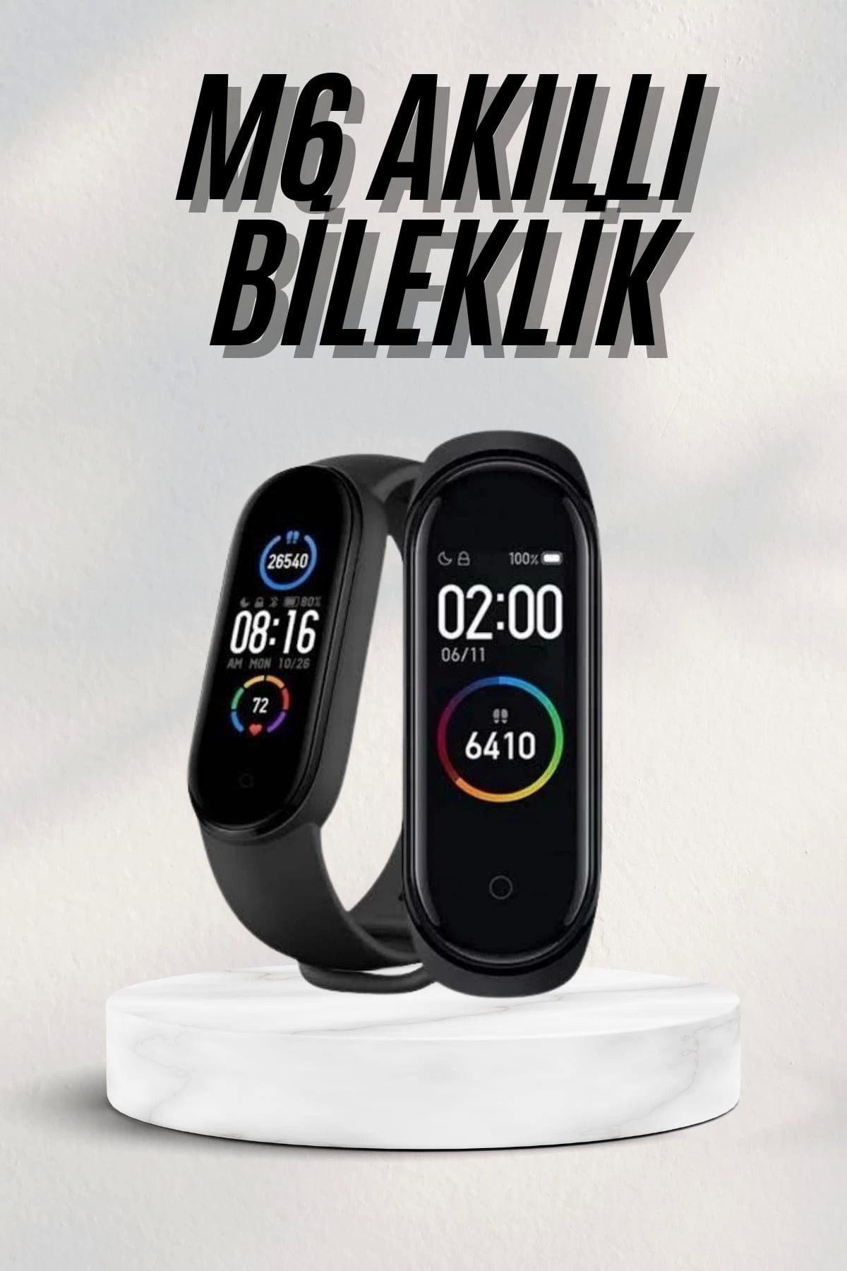 gizmurstore Akıllı Bileklik Android ve İOS Uyumlu Bildirim ve Çağrı Görme Spor Takibi