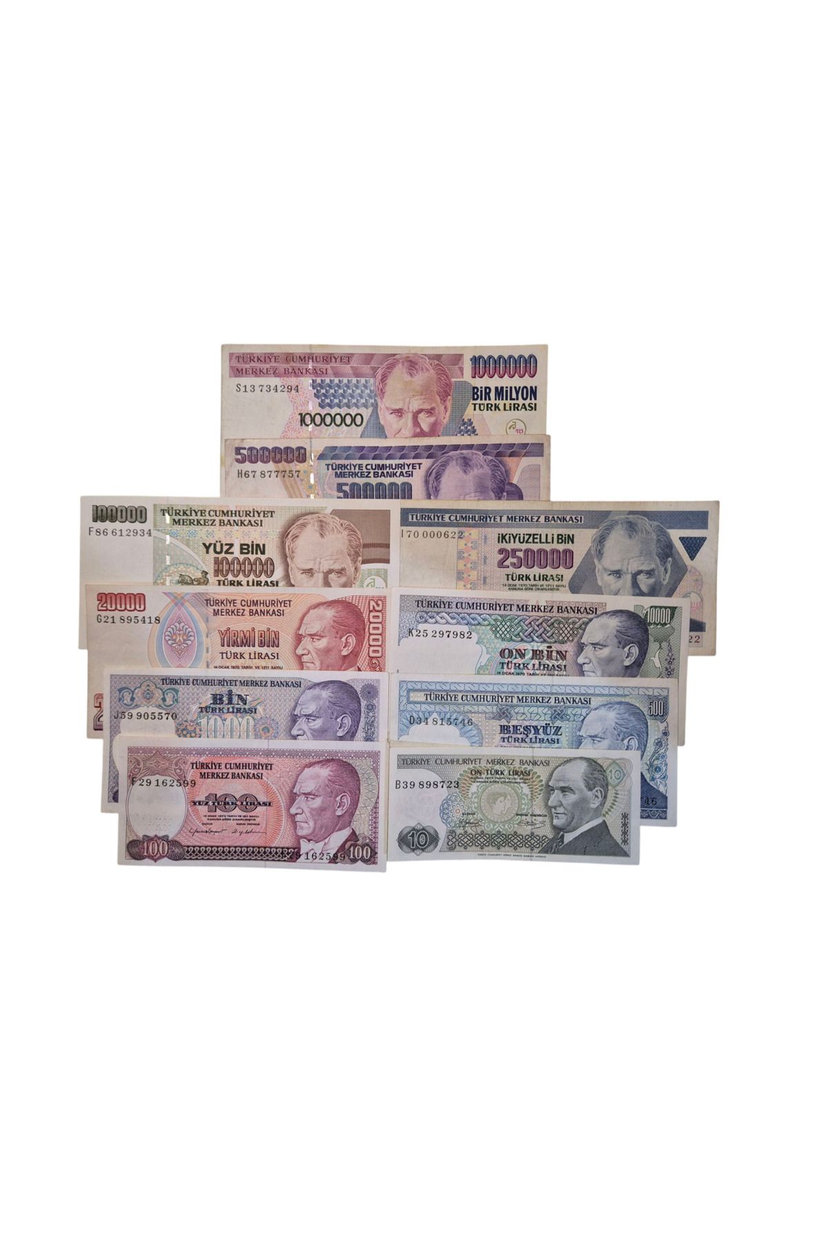 Koleksiyon 7.EMİSYON 10 ADET KAĞIT PARA