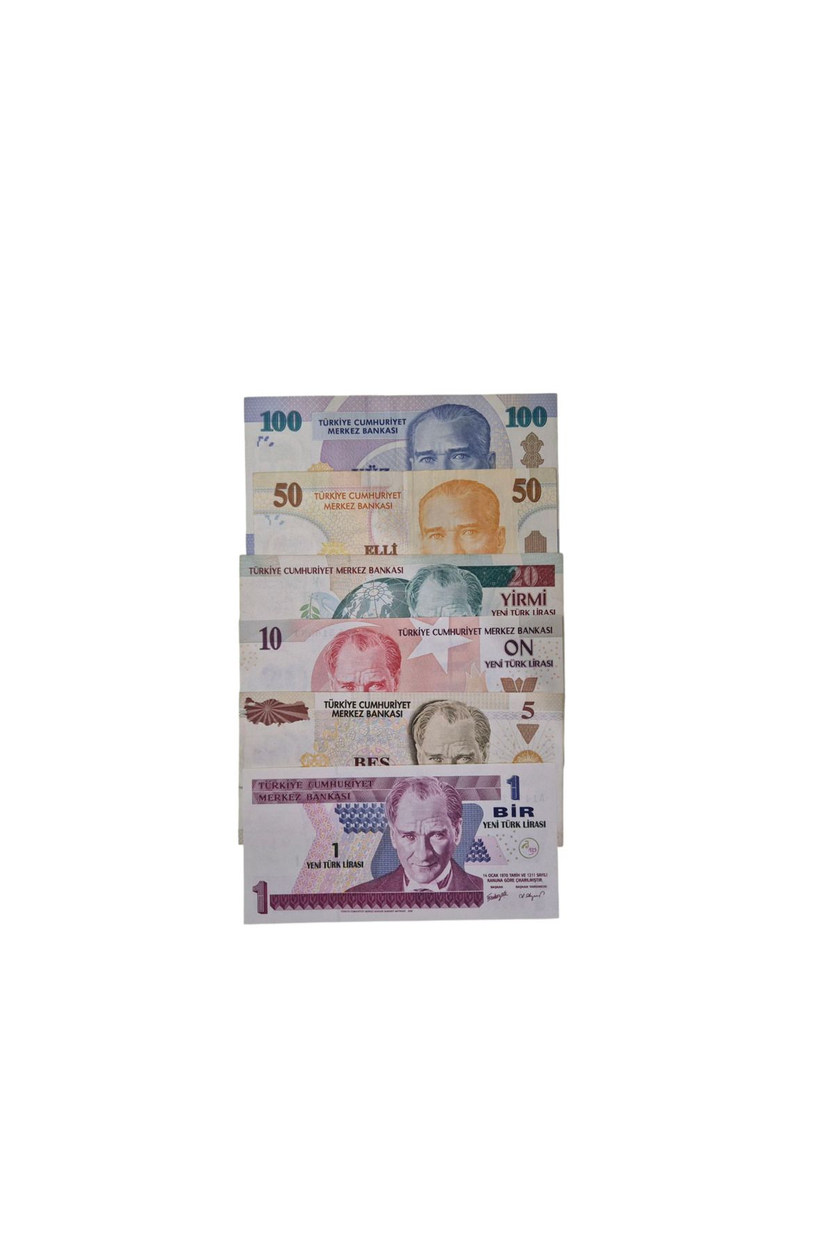 Koleksiyon 8.EMİSYON YENİ TÜRK LİRASI TAM SET(1-5-10-20-50-100)