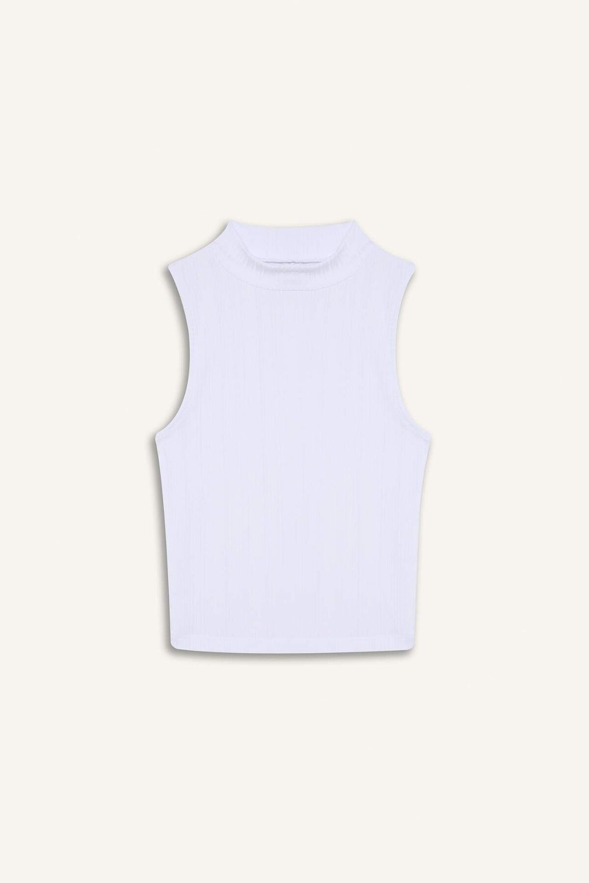 DeFacto Slim Fit Dar Kesim Yarım Balıkçı Yaka Fitilli Kaşkorse Atlet C7703AX25SP