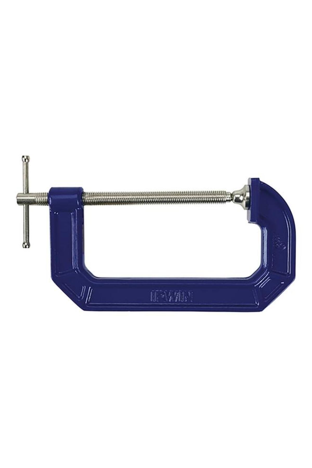Generic-IRWIN Quick Grip Adjustable C-Clamp Blue and Silver 6inch 3