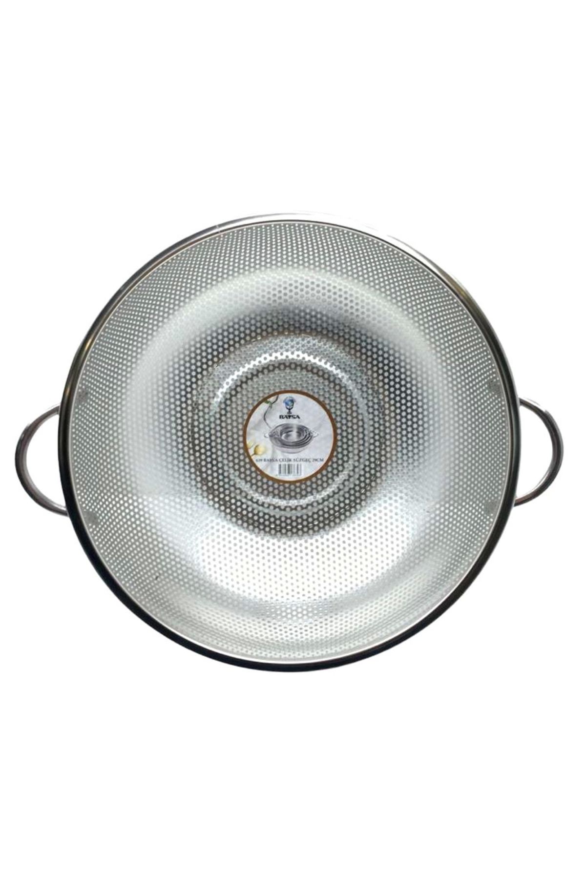 Lenaca Metal Kulplu Çelik Tel Sepet Süzgeç 29cm