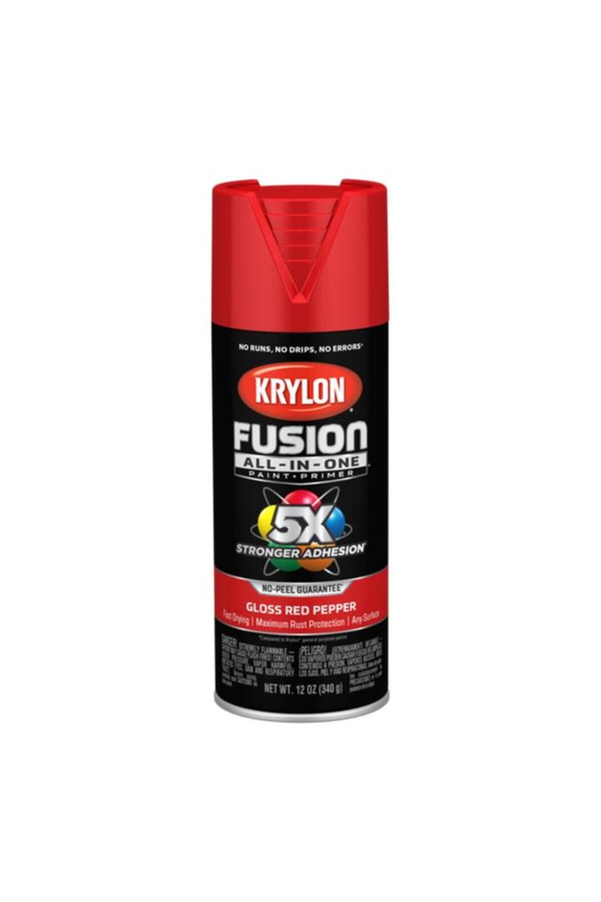 Generic-KRYLON Fusion All-In-One Spray Paint and Primer Gloss Red Pepper 12oz K02720007 1