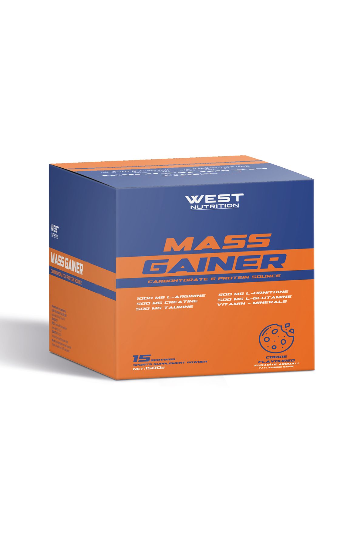 West Nutrition Mass Gainer Karbonhidrat Tozu 1500 gr 15 Saşe Kurabiye Aromalı