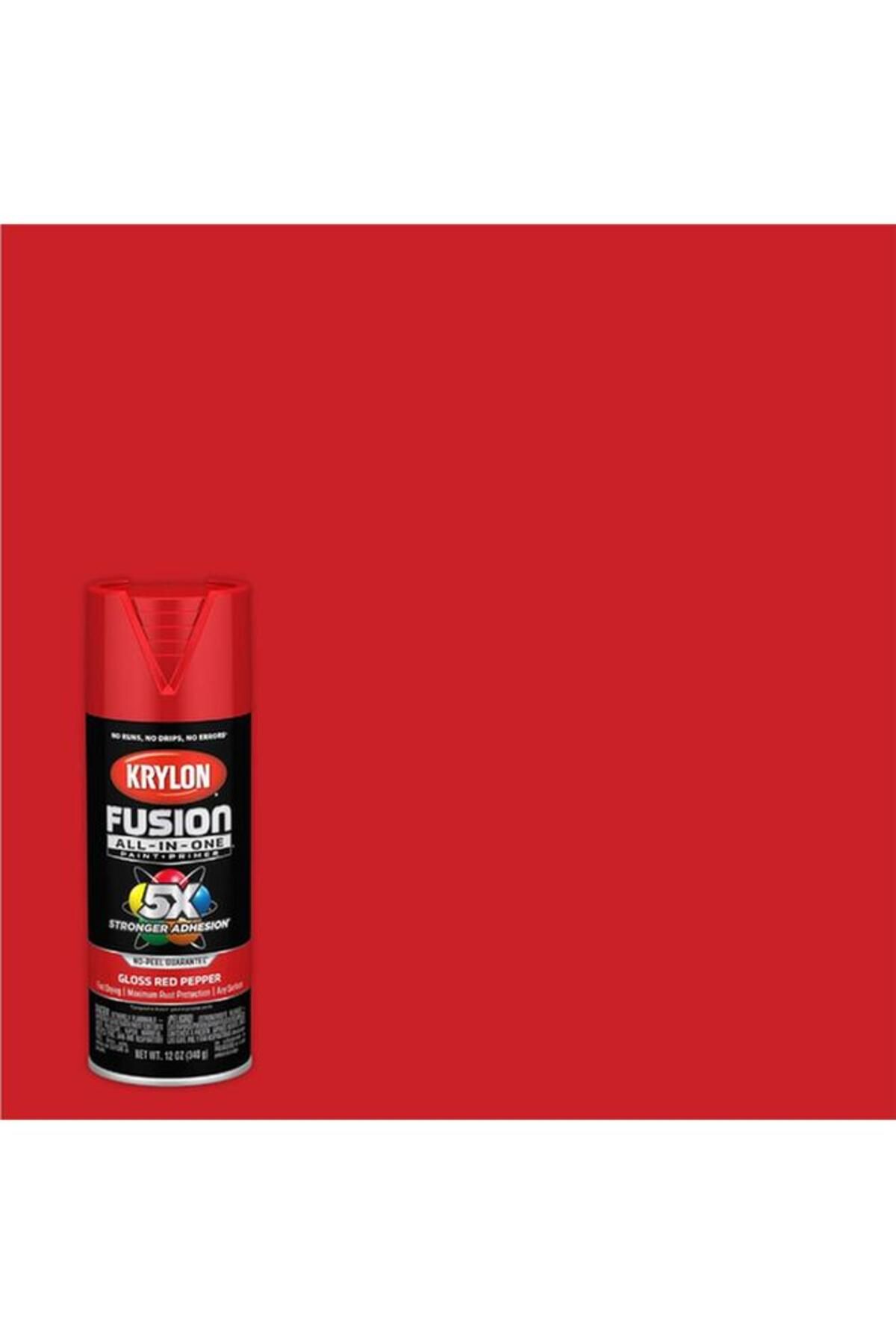 Generic-KRYLON Fusion All-In-One Spray Paint and Primer Gloss Red Pepper 12oz K02720007 3