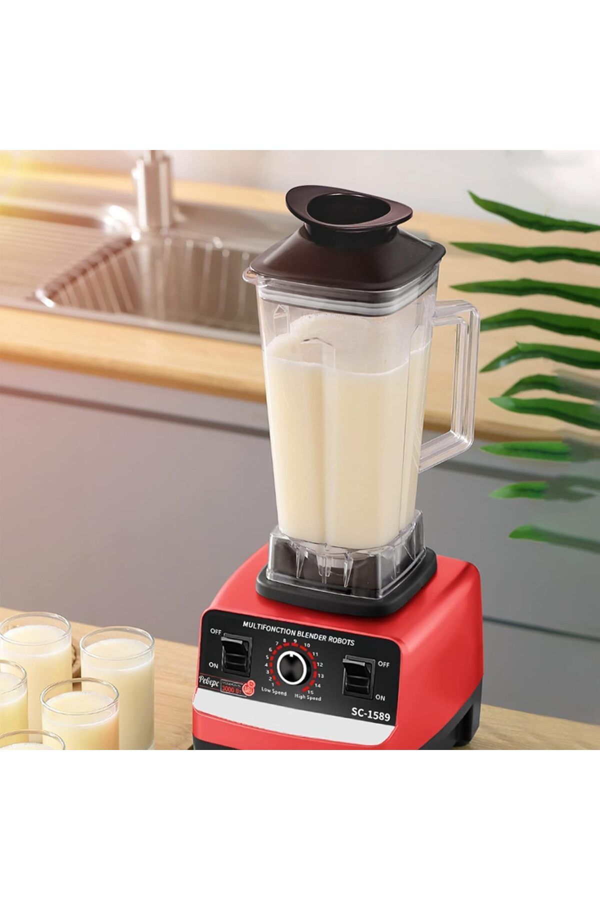 Other-2 in 1 Multipurpose Blender 2L Blending Jug 300g Grinding Jar Powerful Motor, 15 Speed 9