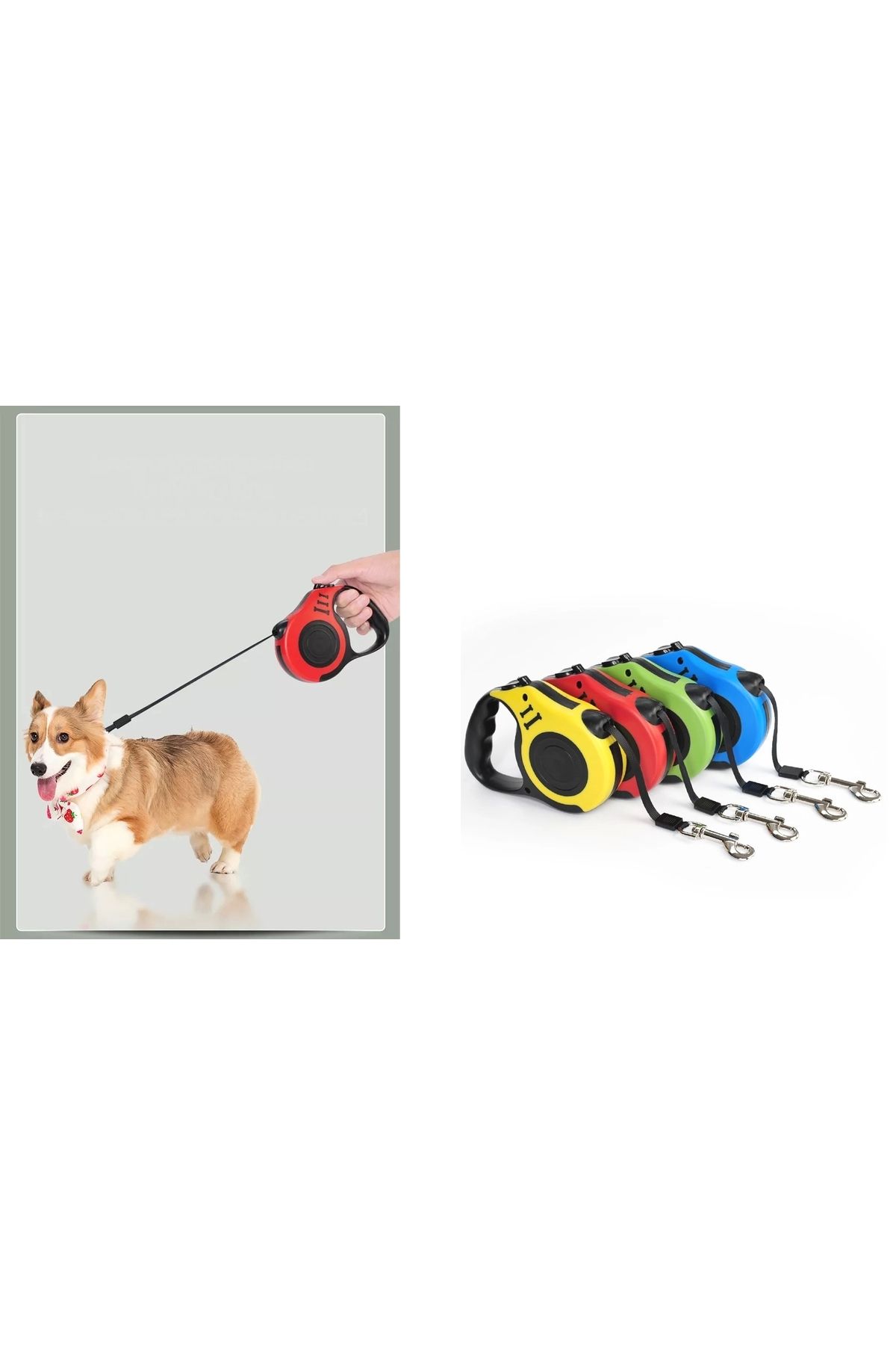 Lenaca Otomatik Makaralı Kedi Tasması / Köpek Tasması 3 Metre - 15 Kg