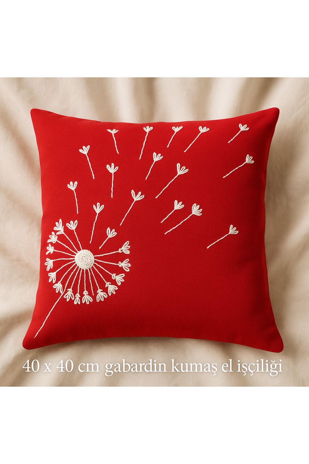 BELİNİS 40 X 40 CM DEKORATİF EL İŞÇİLİĞİ KRLENT İÇ DOLGULU