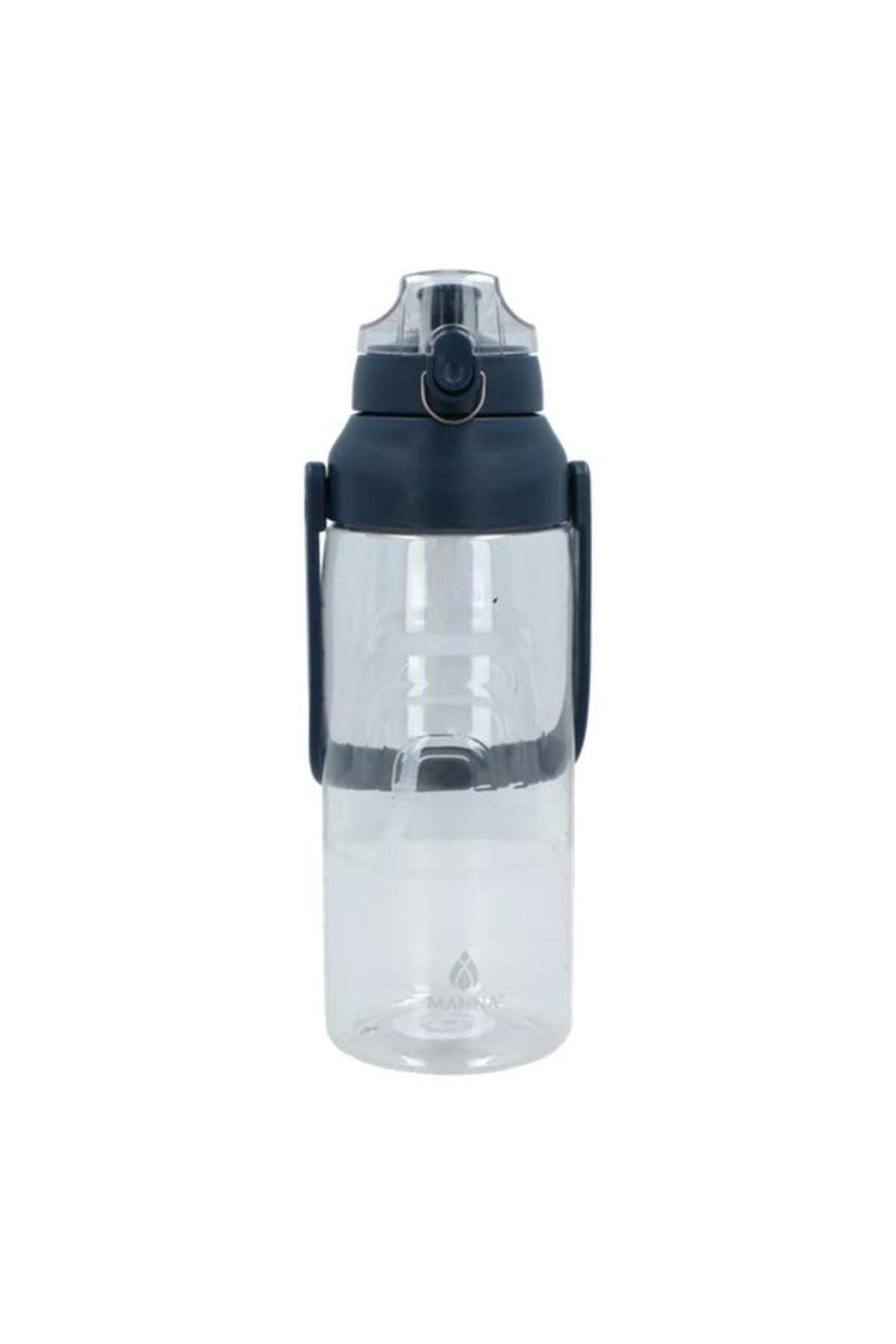 Generic-MANNA Chugger XL BPA-Free Water Bottle with Handle Clear and Dark Blue 2 Liter 1