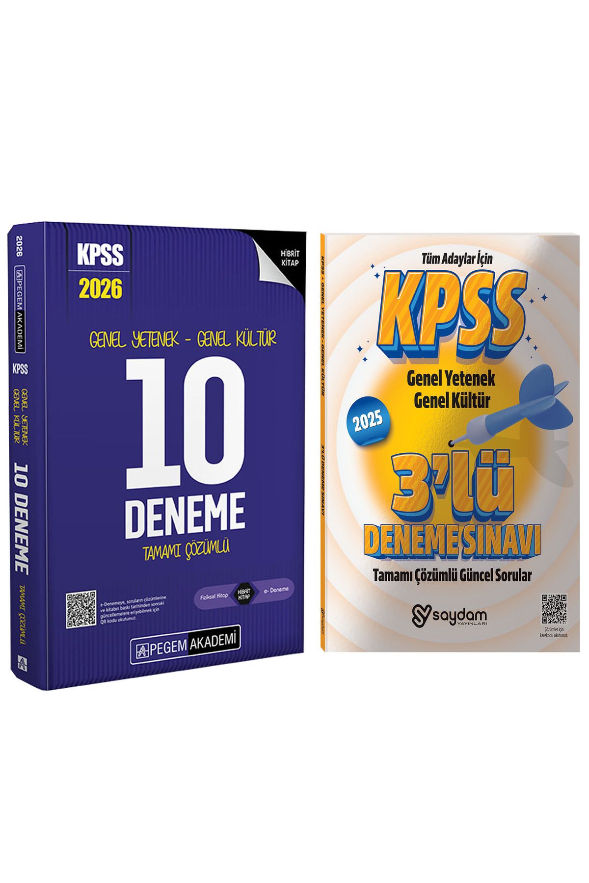 Pegem Akademi Yayıncılık 2026 KPSS Genel Yetenek Genel Kültür Tamamı Çözümlü 10 Deneme(Hibrit,240 sayfa,1200 soru)-3Deneme