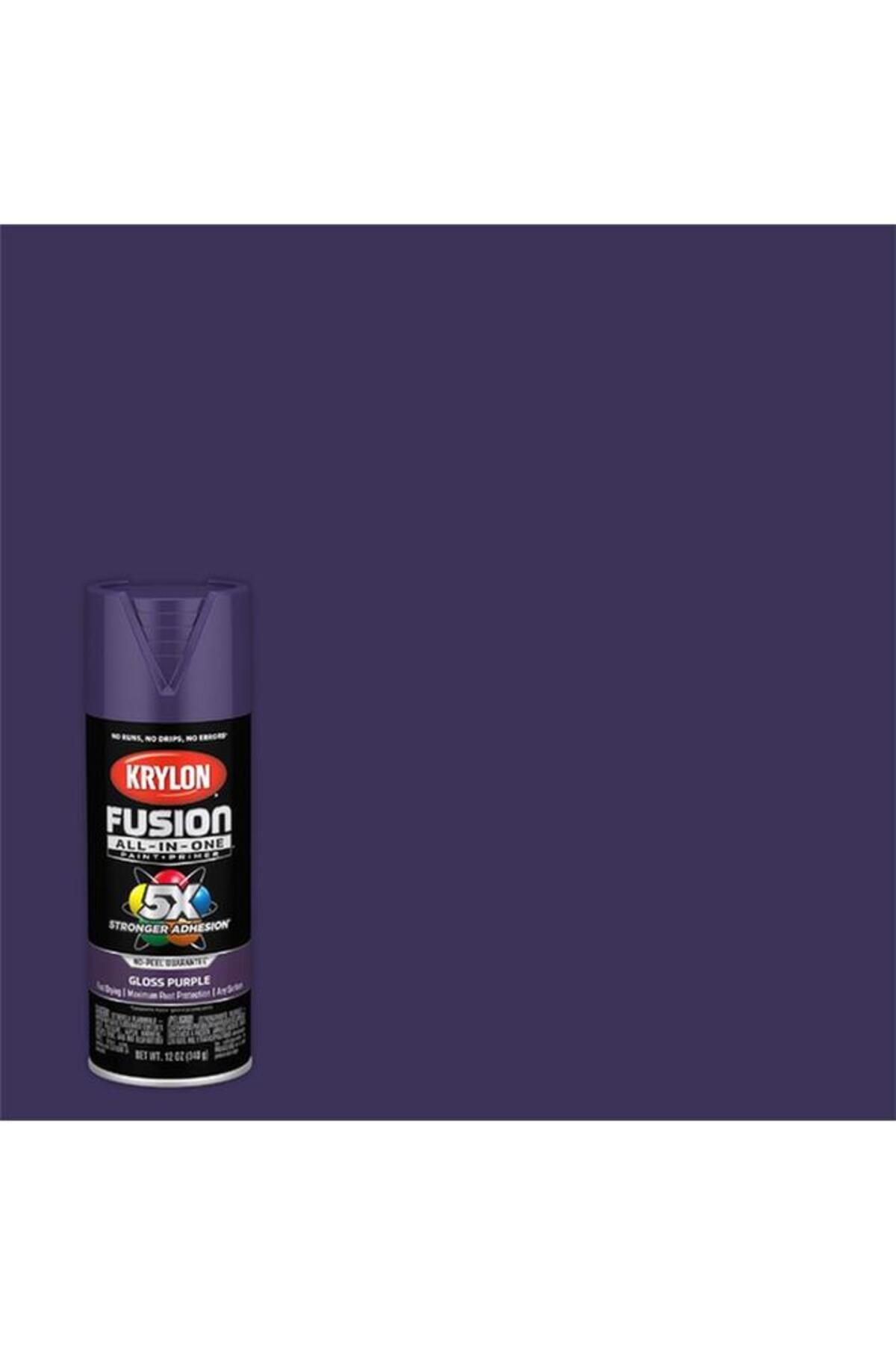 Generic-KRYLON Rust Resistant Fusion All-In-One Spray Paint and Primer Gloss Purple 12oz K02719007 3