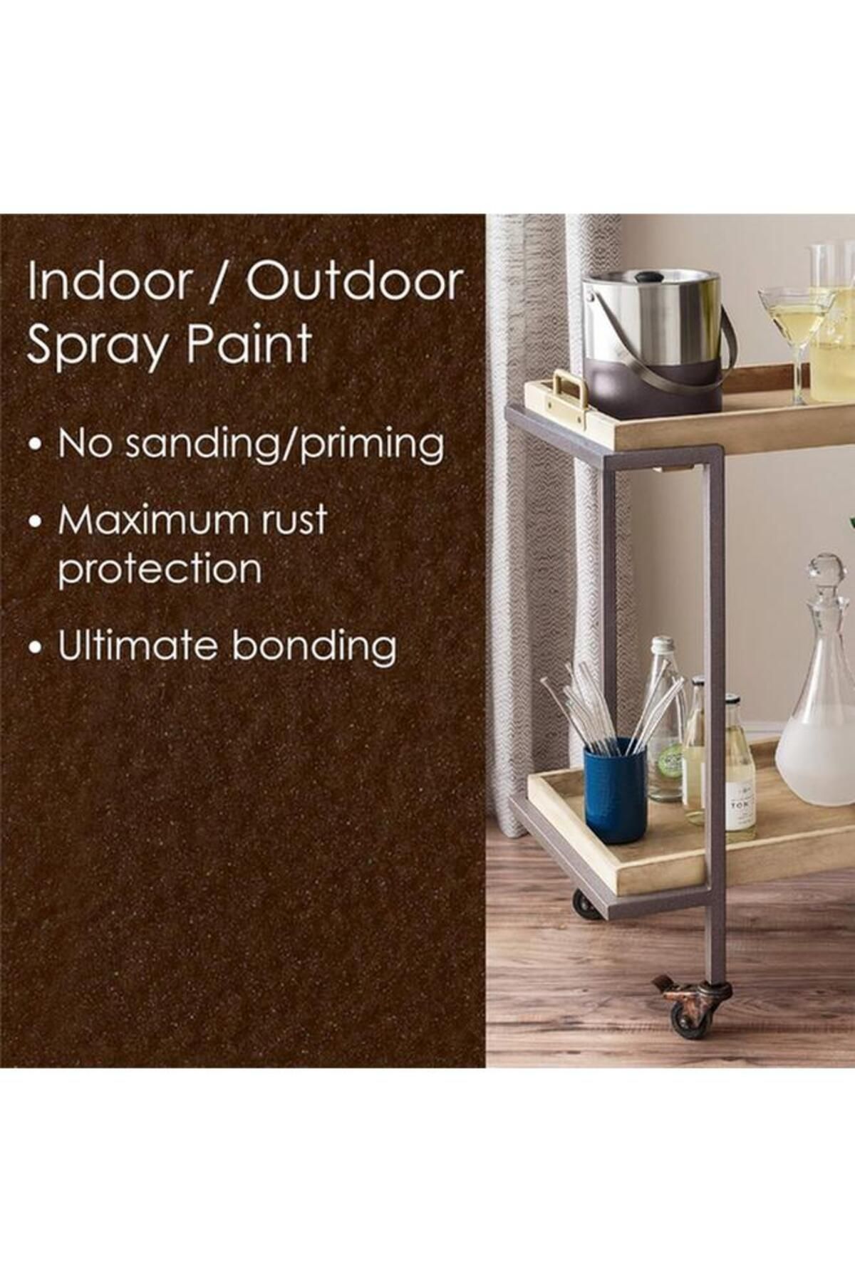 Generic-KRYLON Fusion All-In-One Rust Resistant Spray Paint Hammered Cocoa Brown 12oz K02785007 4