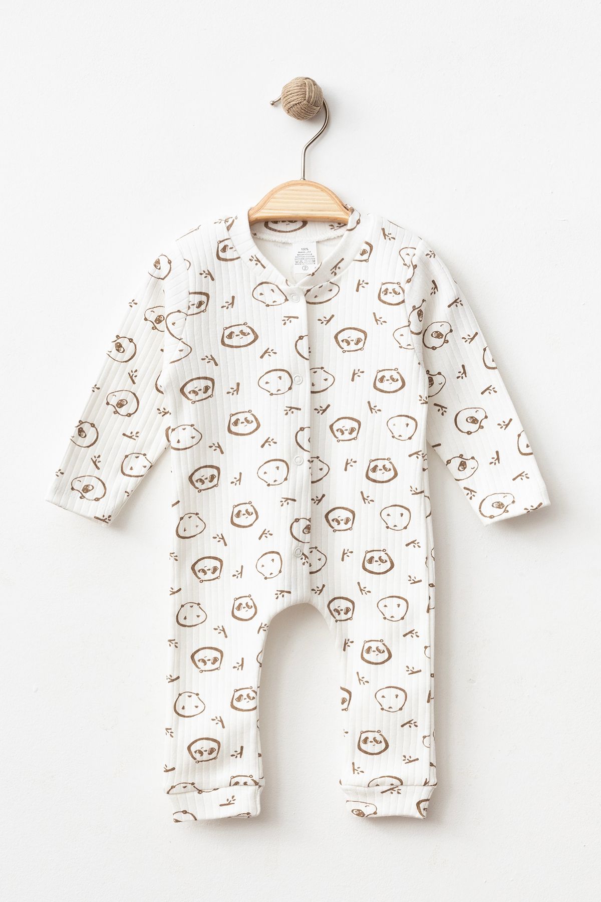 yukobaby bebeğiniz için en doğalı BEBEK PANDALI BEYAZ 3-6-9 AY PAMUKLU MANŞETŞİZ TULUM YENİDOĞAN HASTANE ÇIKIŞI BEBEK KIYAFETİ YK714