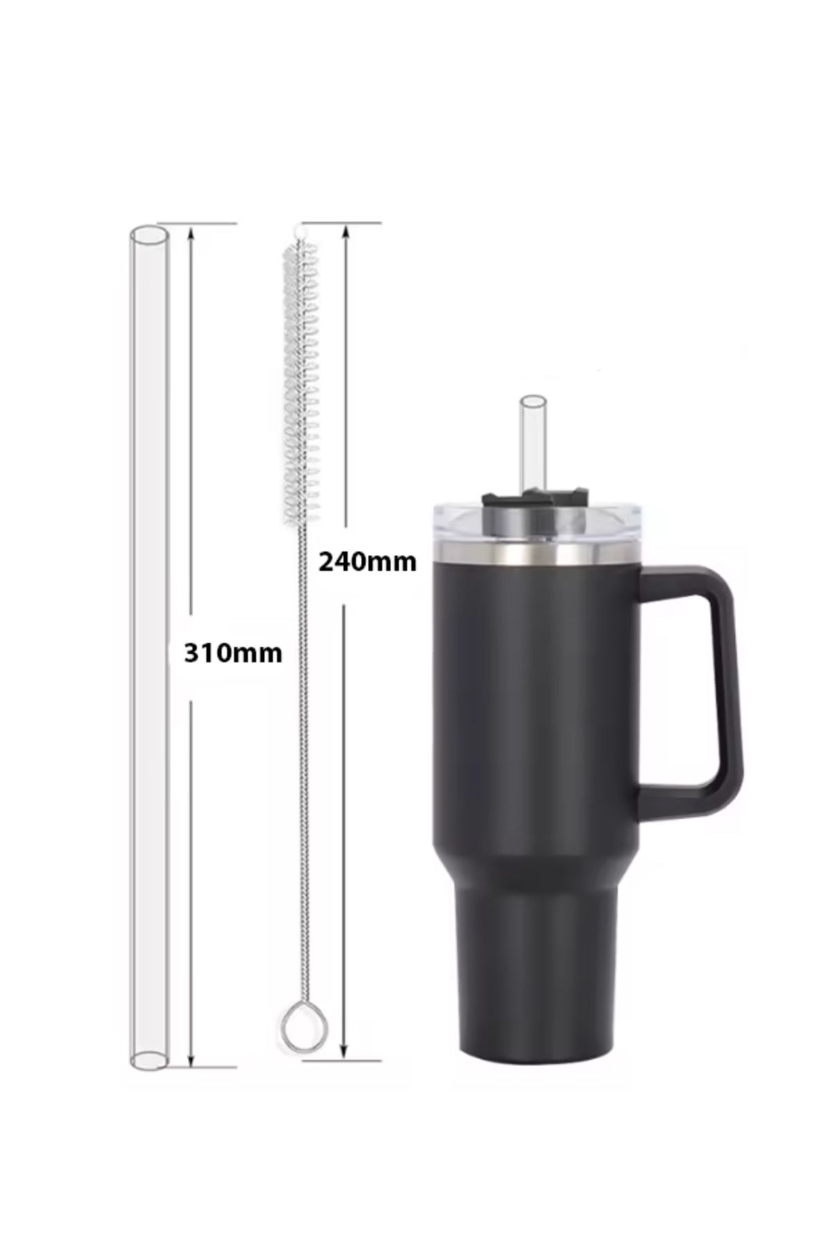 CAMGEN-6 قطع من أنابيب الزجاج + 1 فرشاة قطر 10 ملم وطول 310 ملم متوافقة مع ترمس النوم 3