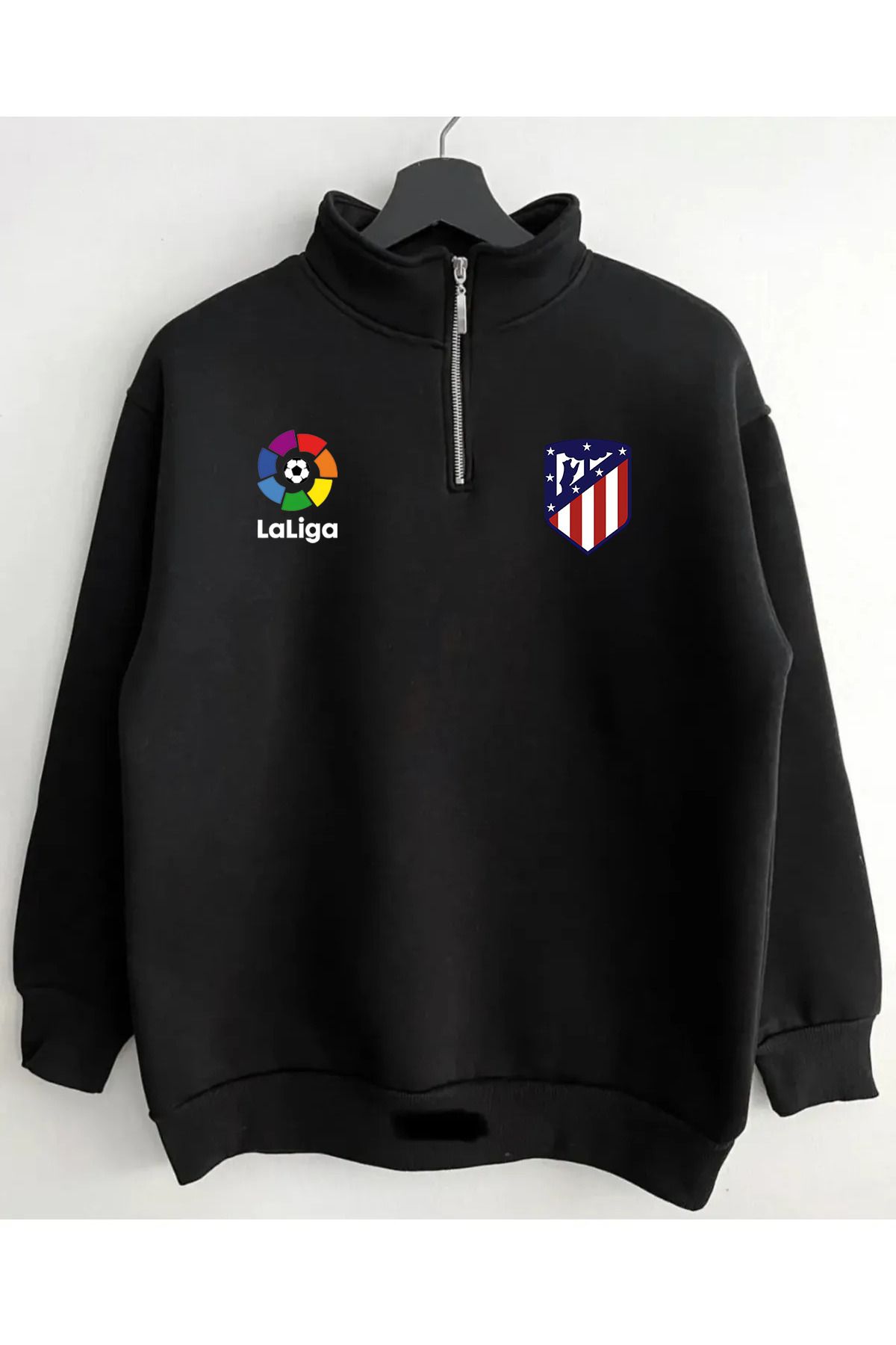 Pisa Art Atletico Madrid X La Liga Özel Tasarım Yarım Fermuarlı Sweatshirt