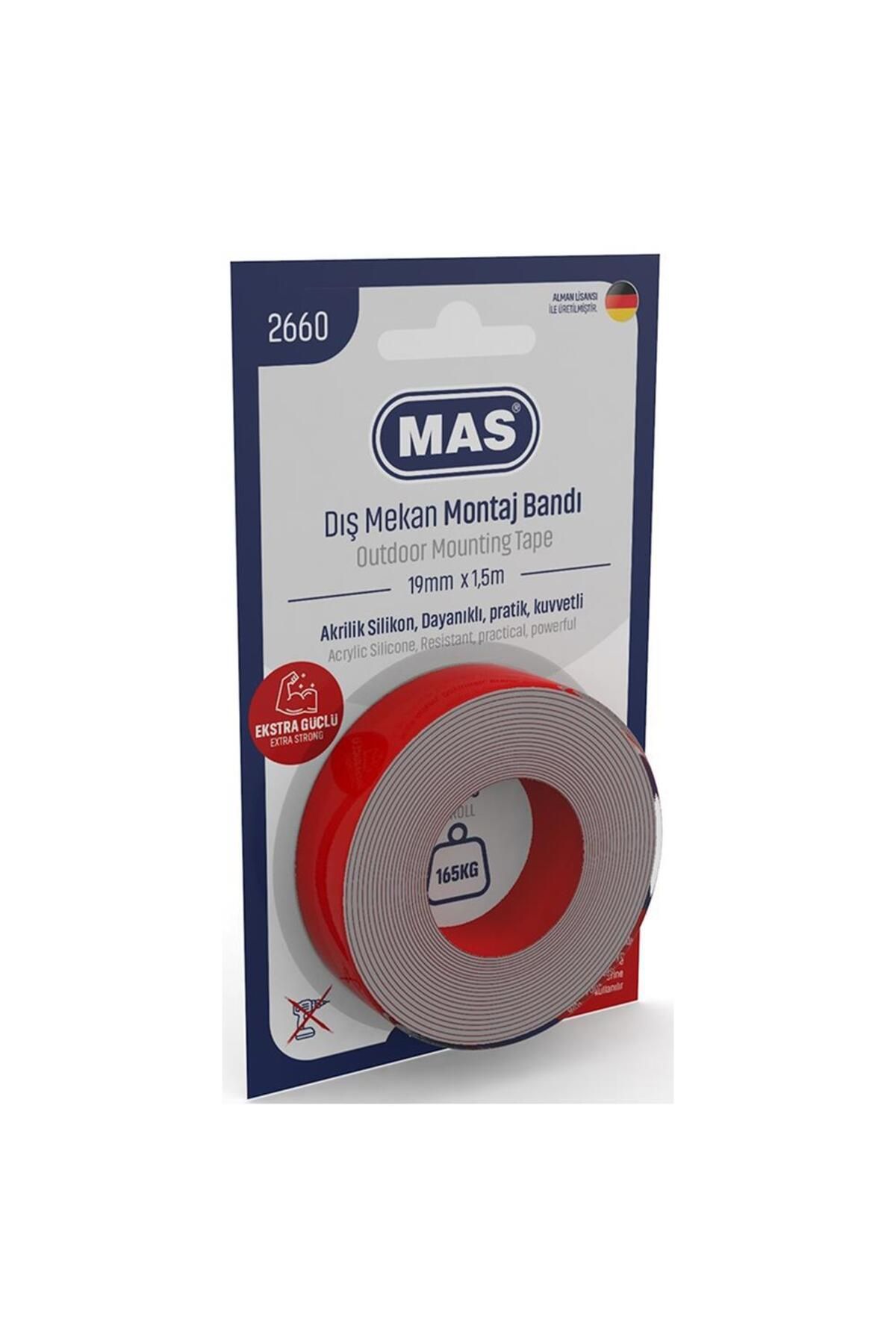 Mas Montaj Bandı Dış Mekan Ekstra Güçlü 19 mm x 1.5 m