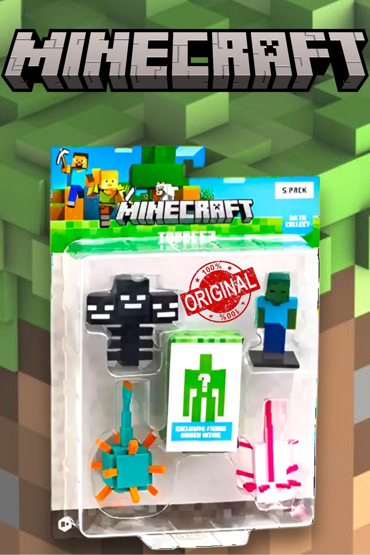TOYFEST Minecraft 3D Figür Toppeez 5'li Set - MODEL 4