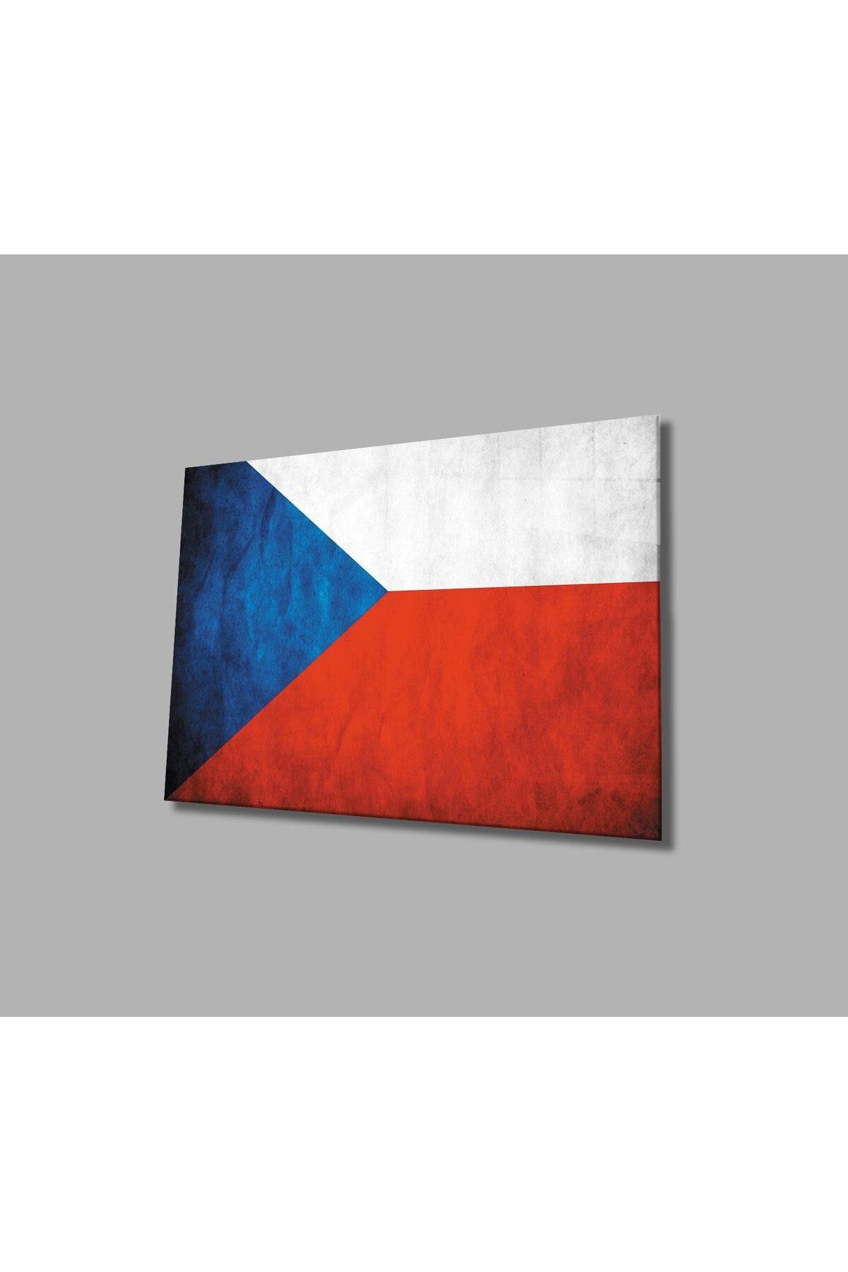 idealizbiz Çek Cumhuriyeti Bayrağı Cam Tablo 4mm Dayanıklı Temperli Cam, Czech Republic Flag Glass Wall Art