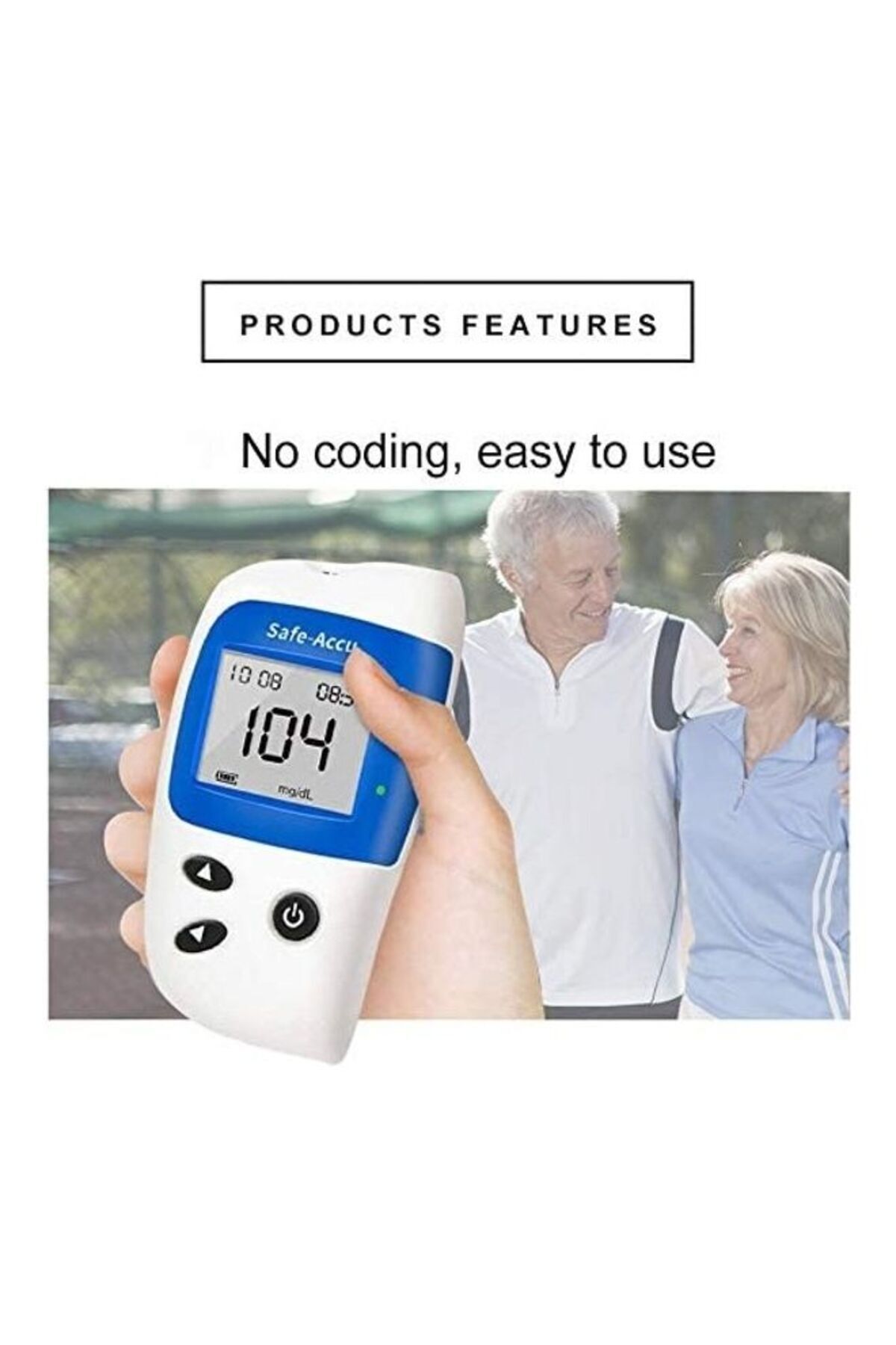 COOYA-Blood Glucose Monitoring System,With 50 Test Strips And Lancets, Suitable for Elderly 2