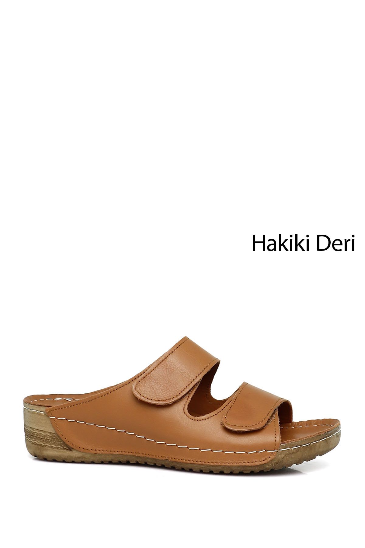GÖNDERİ(R) Kadın / Kız Taba Antik Cırtlı Dolgu Taban Hakiki Deri Terlik