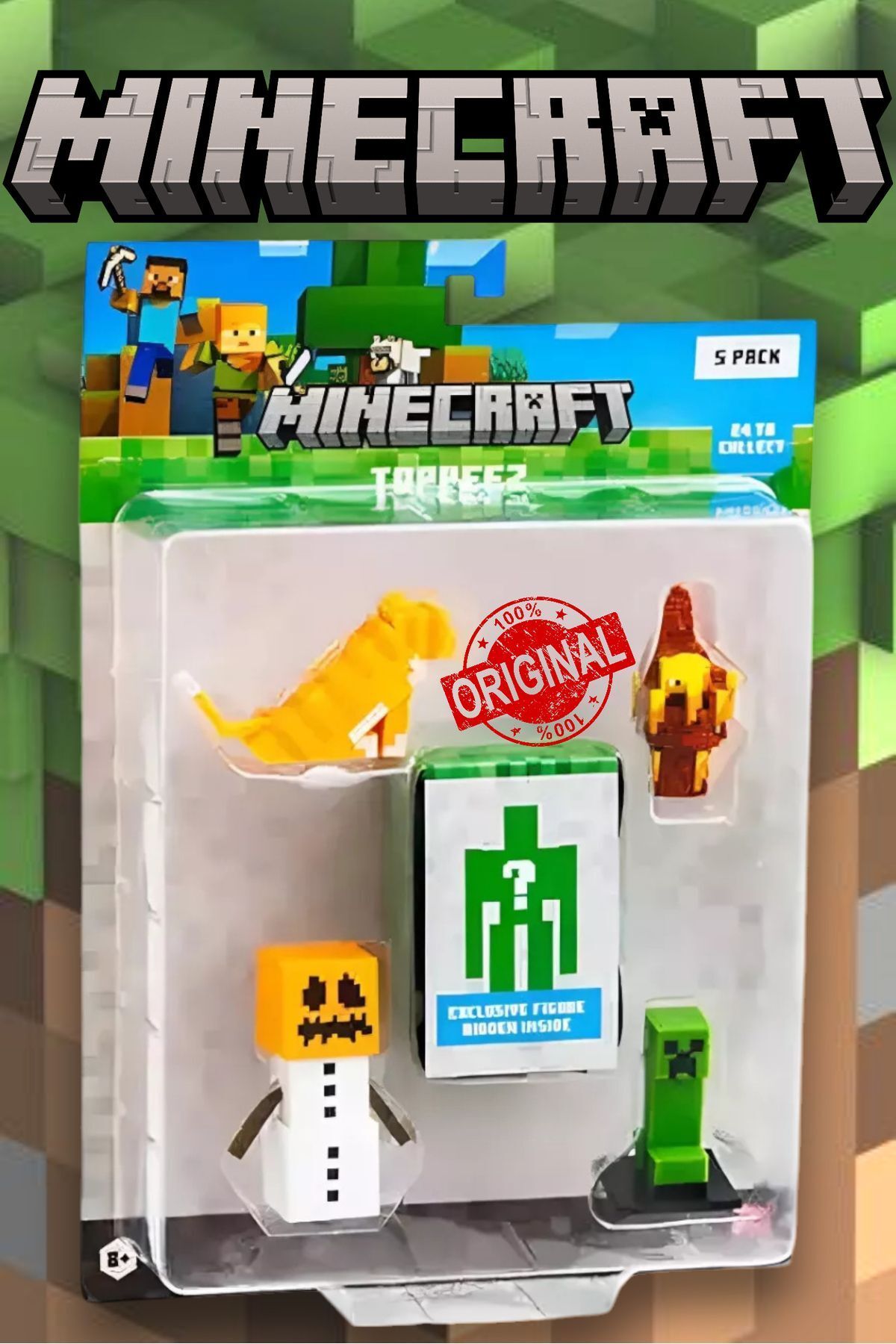 TOYFEST Minecraft 3D Figür Toppeez 5'li Set - MODEL 3