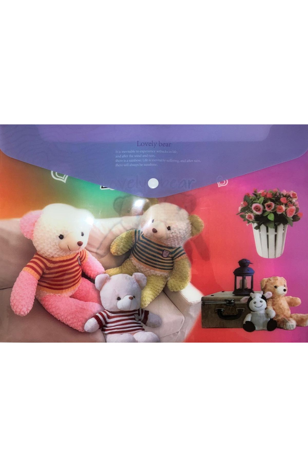 Bafix A4 Çıtçıtlı Dosya Fafayu Desenli Yy-0102 (12 Li Paket)