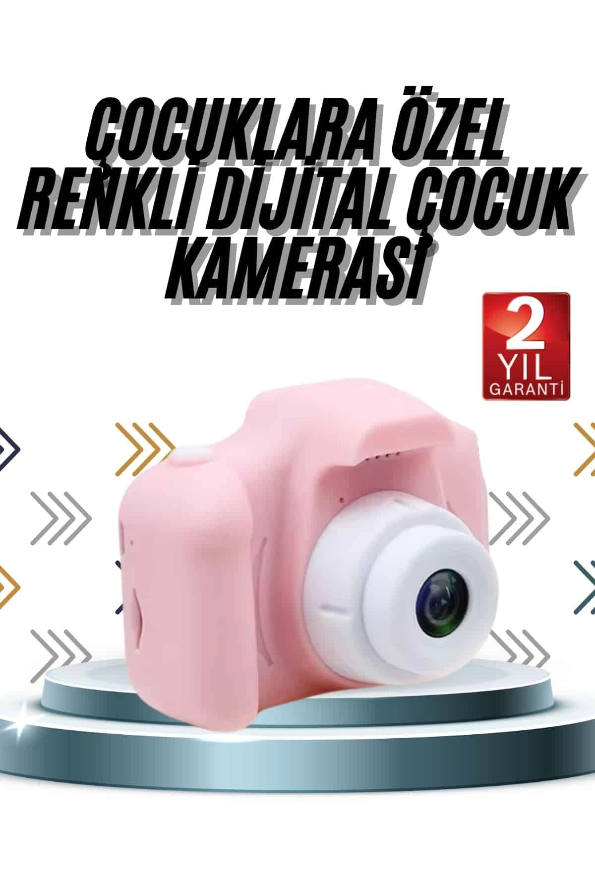 gizmurstore Çocuklara Özel Fotoğraf Ve Video Çeken Mini Çok Renkli Fotoğraf Makinesi