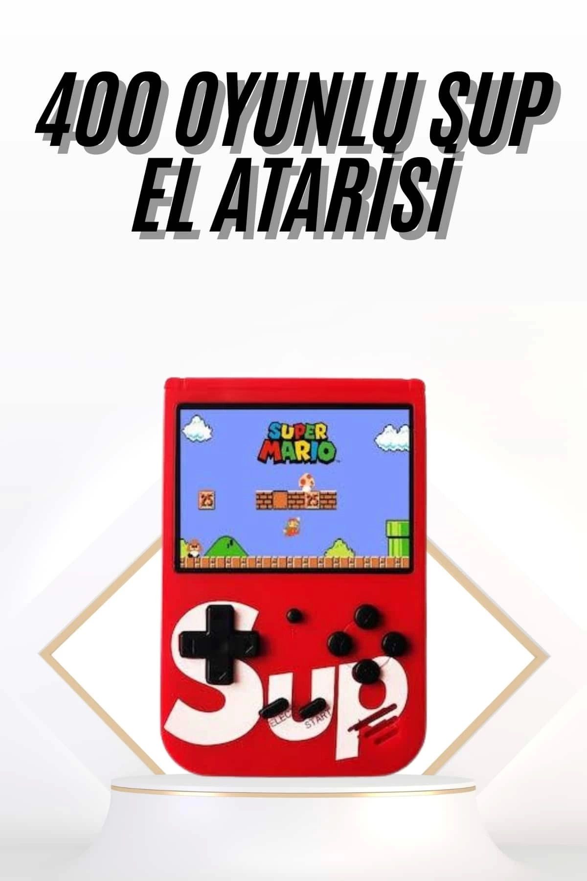 ÖYKÜ VE YİĞİT Çocuklara Özel Taşınabilir Sup El Atarisi 400 Oyunlu Nostaljik Oyun Konsolu
