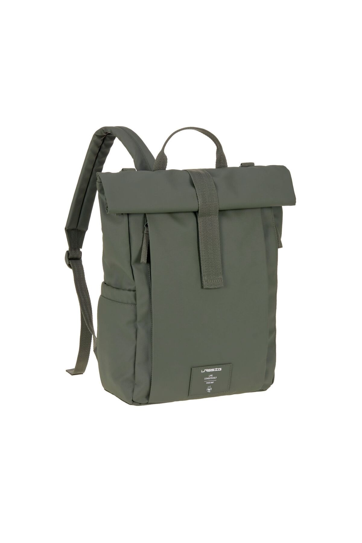 Lassig Rolltop Up Bebek Bakım Sırt Çantası Olive