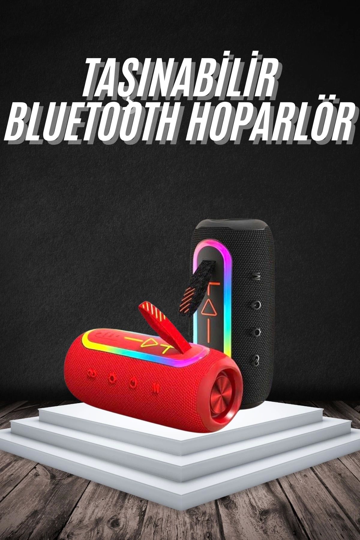 hayalimsah Bluetooth Hoparlör USB Şarjlı Uzun Pil Ömrü Android ve İOS Uyumlu Renkli