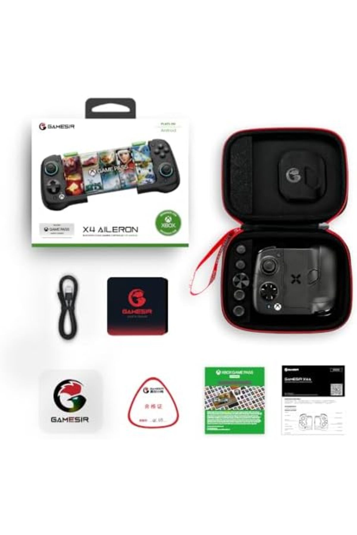 GameSir-وحدة تحكم الألعاب المحمولة X4 Aileron Bluetooth لأجهزة Android مع عصا تحكم Hall Effect 9