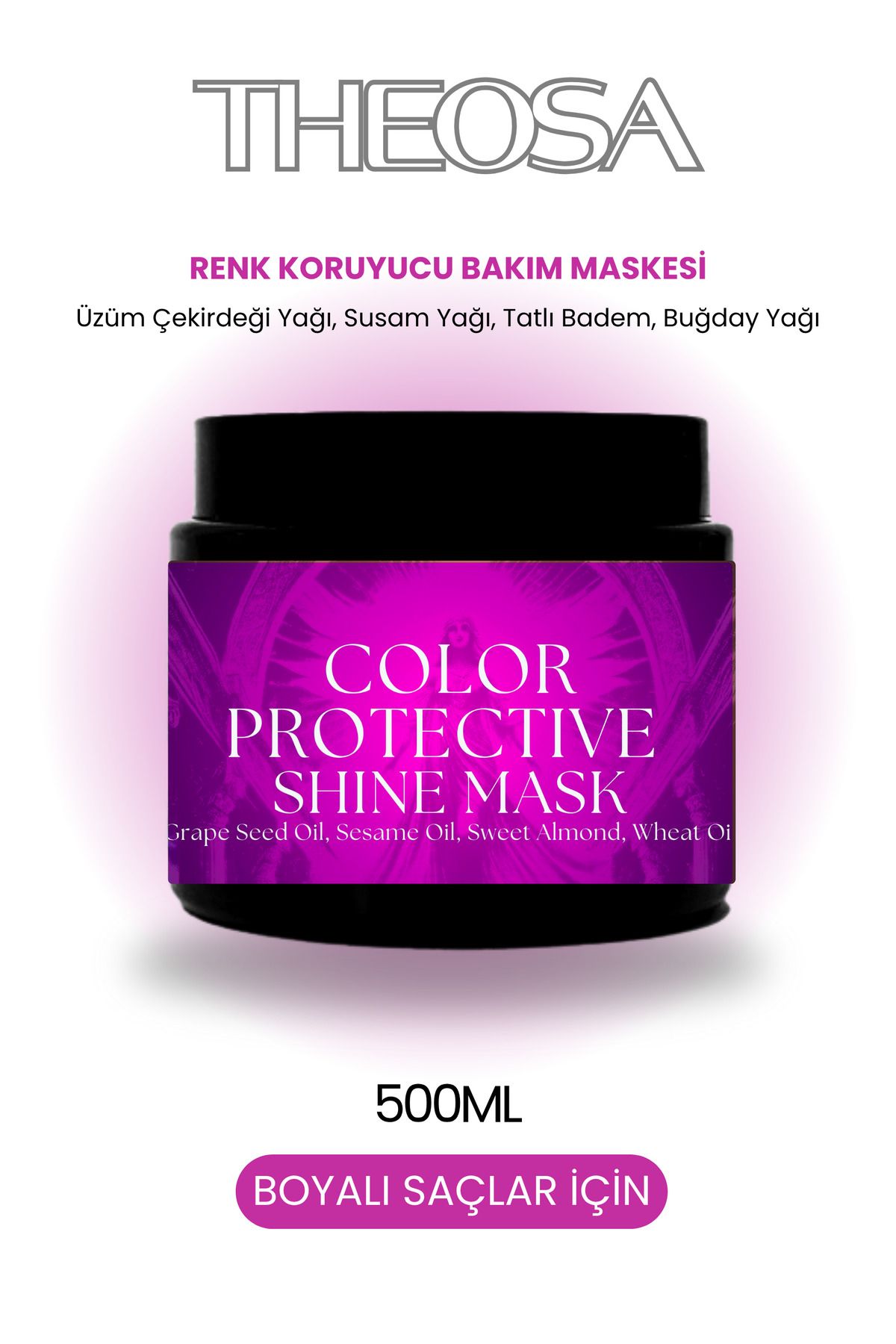THEOSA Color Protective Shine Mask 500 ml Saç Maskesi ( Boyalı Saçlar Renk Koruyucu Bakım Maskesi )